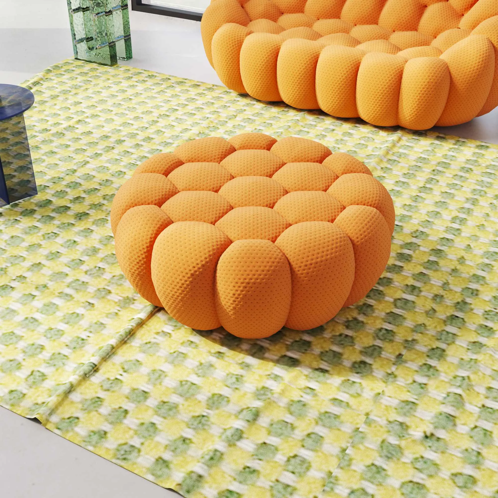 Bubble Armless Sofa Modular Flexibility 3d Knitted Ottomans 1 Seaters Atunus 11