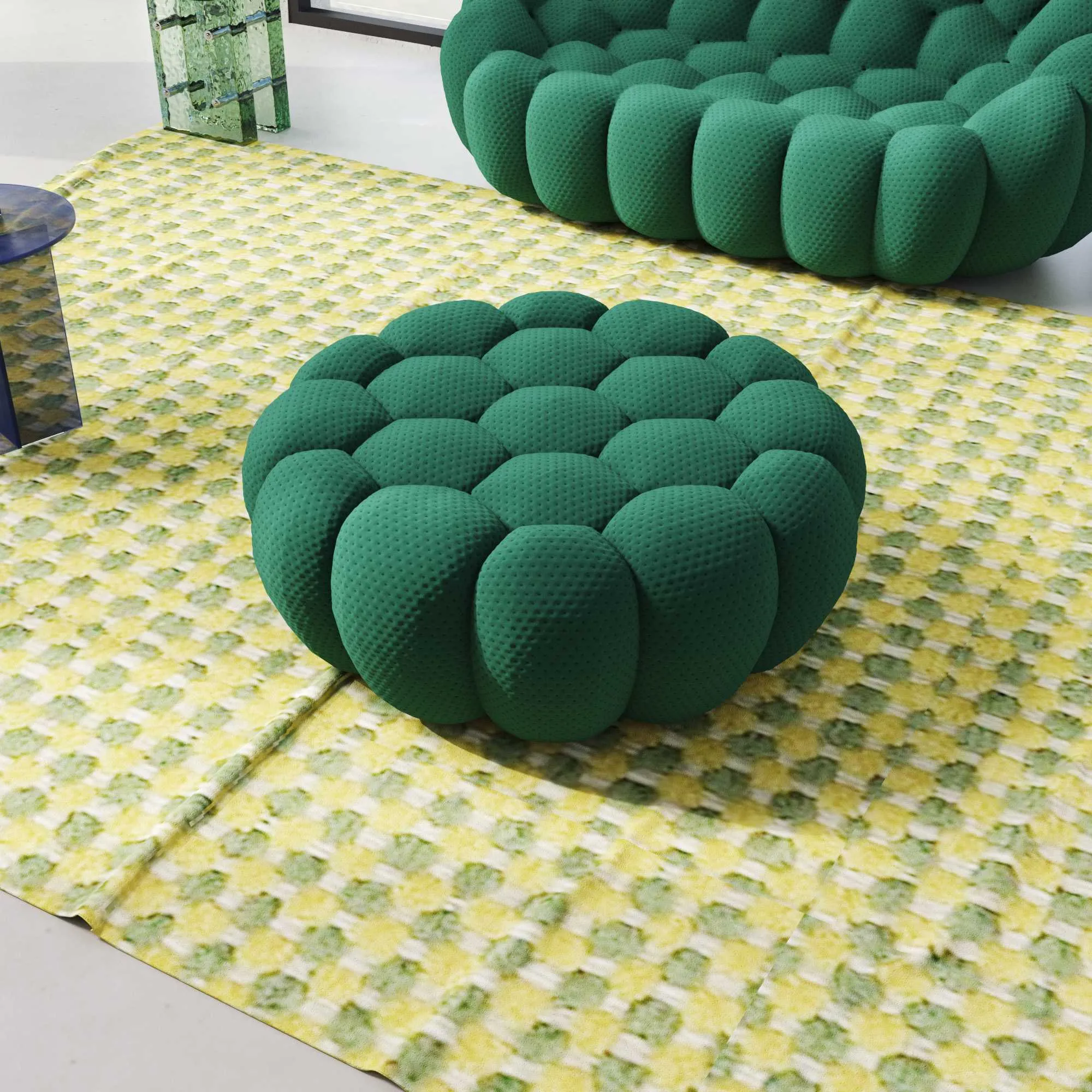 Bubble Armless Sofa Modular Flexibility 3d Knitted Ottomans 1 Seaters Atunus 4
