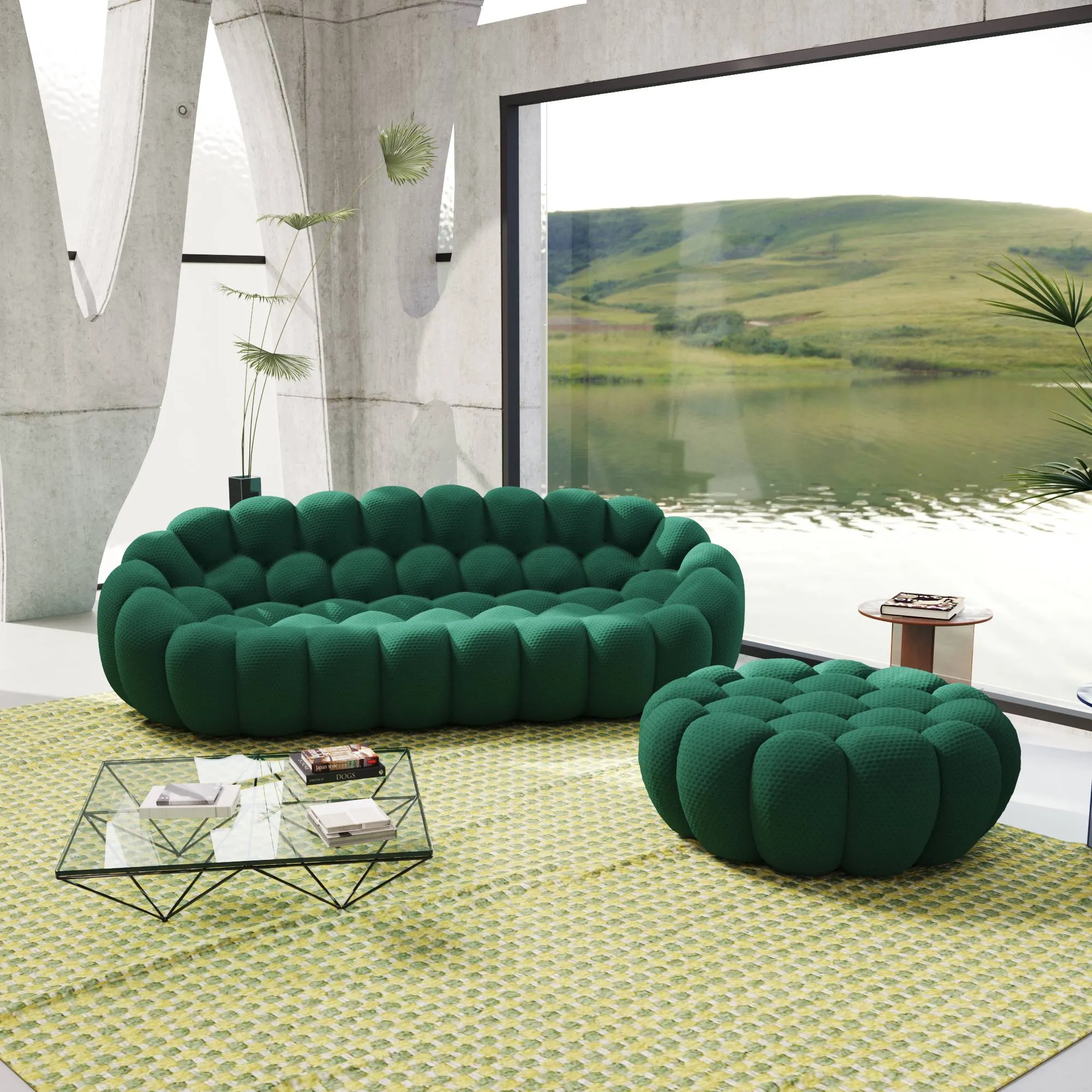 Bubble Armless Sofa Modular Flexibility 3d Knitted Sofa Sets 4 Seaters Atunus 1
