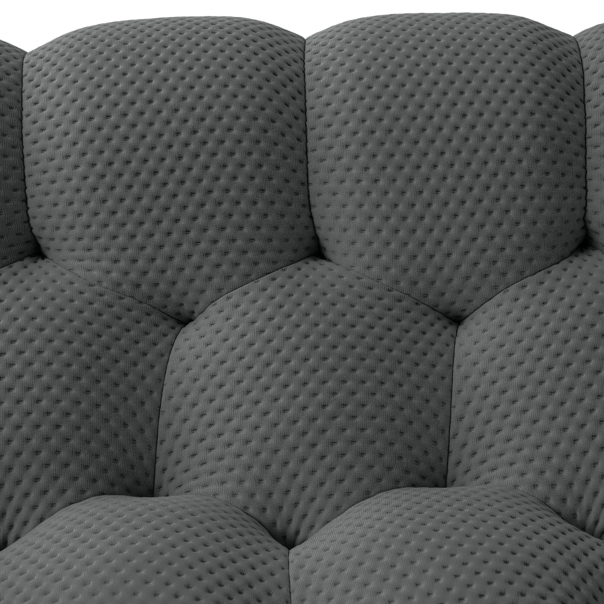 Bubble Armless Sofa Supportive Comfort 3d Knitted Single Sofa 1 Seaters Atunus 35