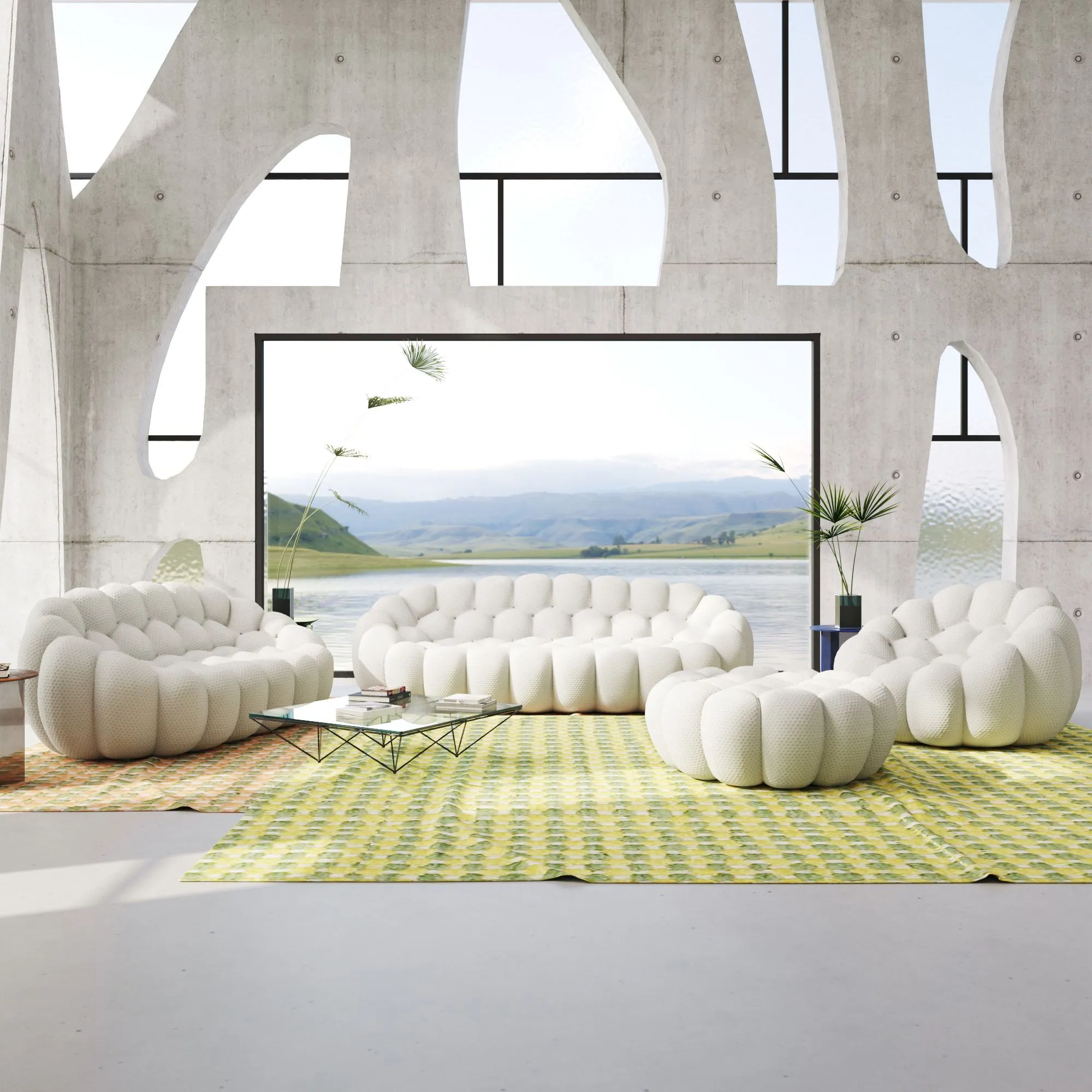 Bubble Modular Sofa 4 Pieces Leisure Set Atunus 11
