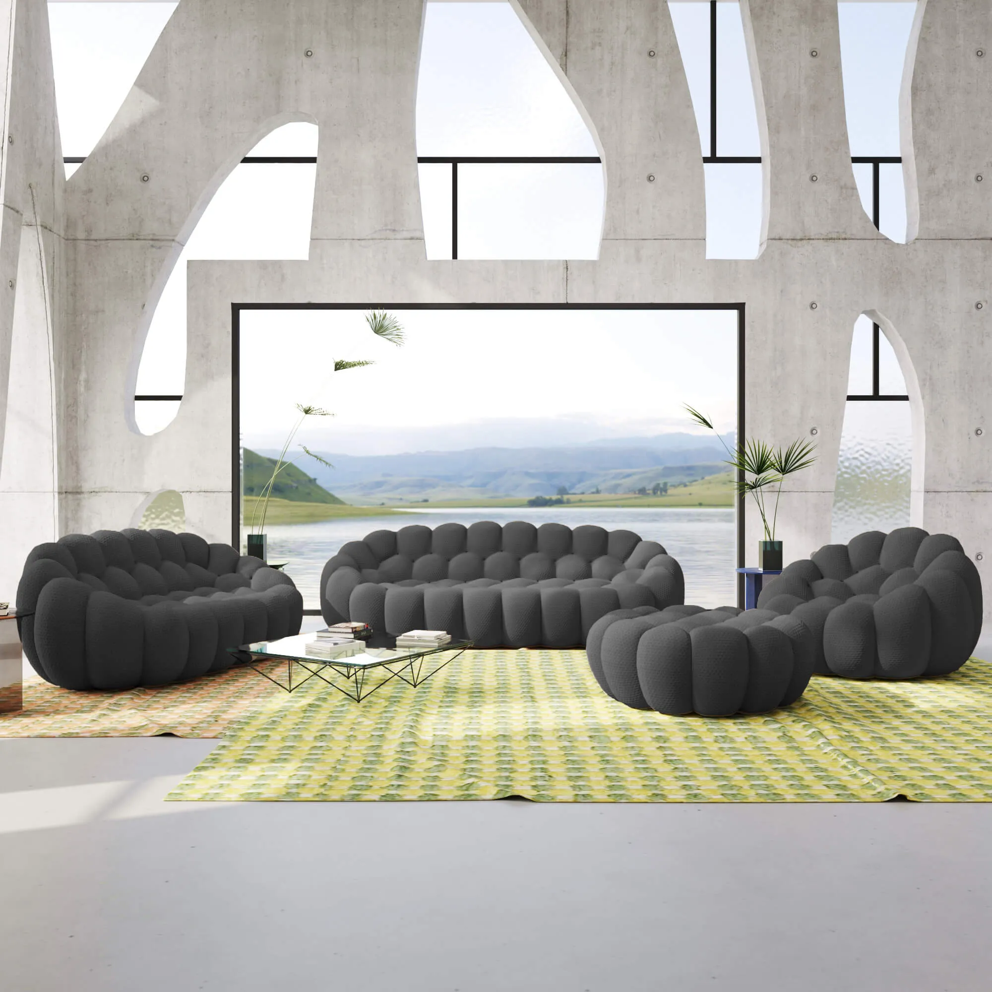 Bubble Modular Sofa 4 Pieces Leisure Set Atunus 3