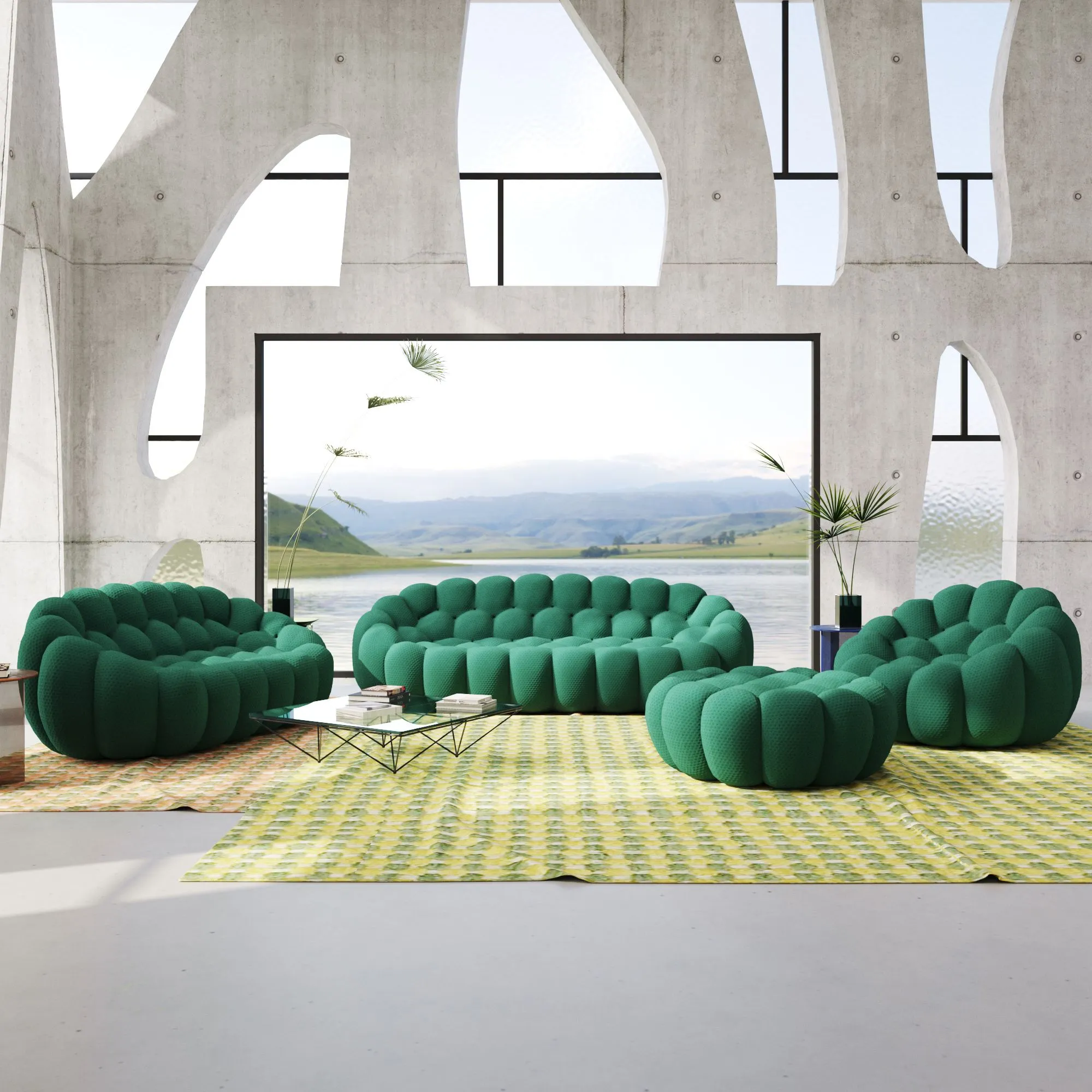 Bubble Modular Sofa 4 Pieces Leisure Set Atunus 4