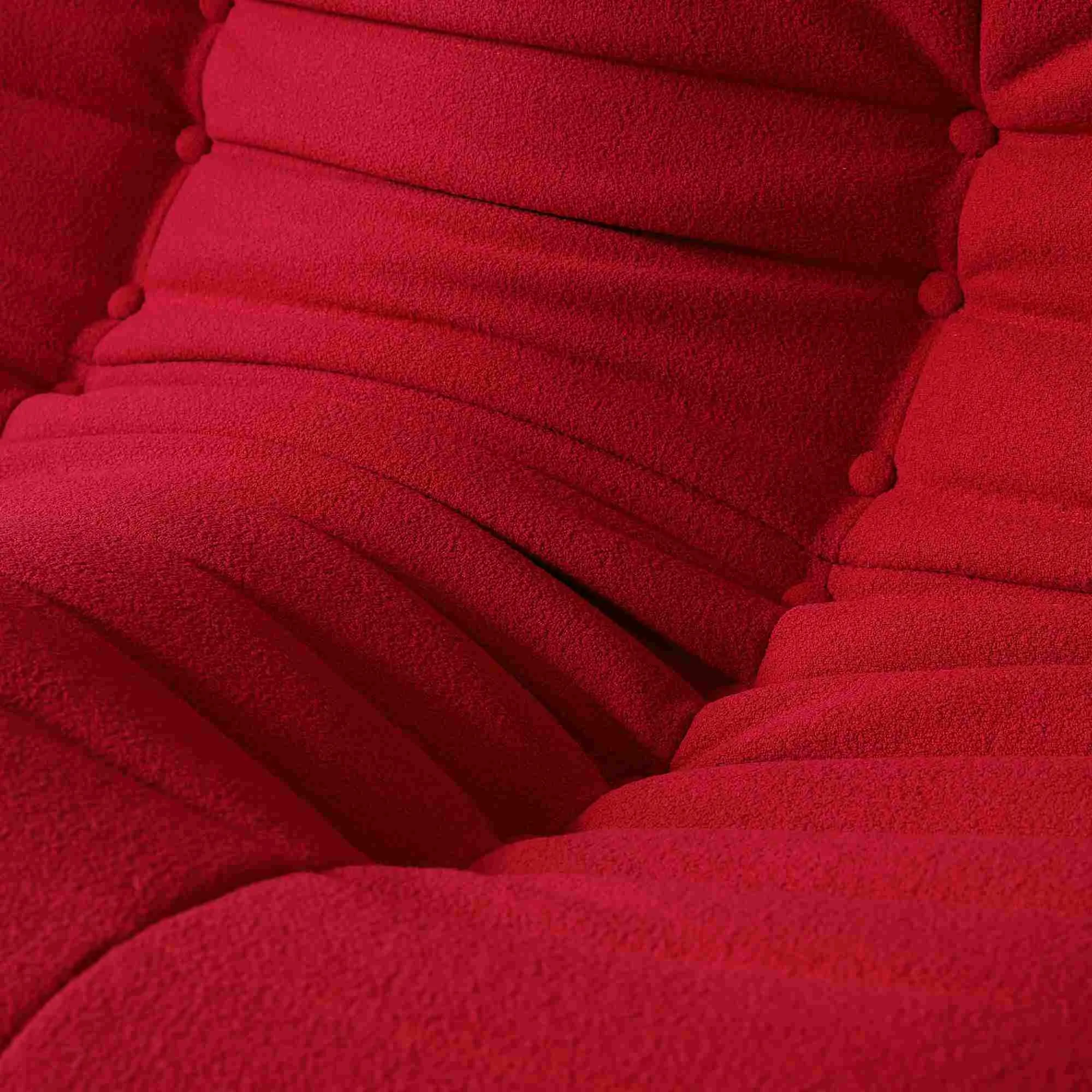Caterpillar Modern Lazy Sofa Comfortable Modular 72 Inch Teddy Velvet Corner Sectionals 3 Seaters Atunus 14