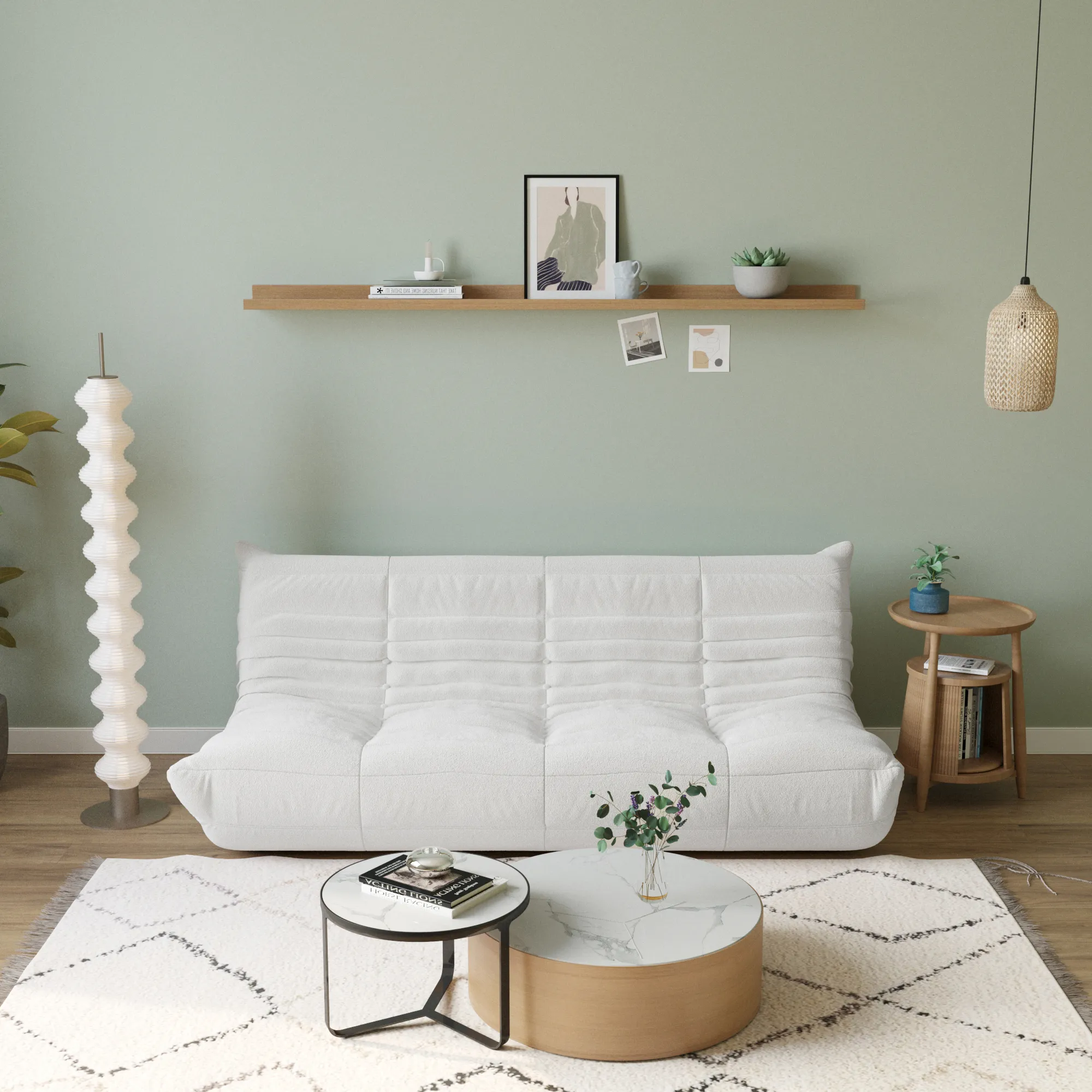 Caterpillar Modern Lazy Sofa Comfortable Modular 72 Inch Teddy Velvet U Sectionals 5 Seaters Atunus 10