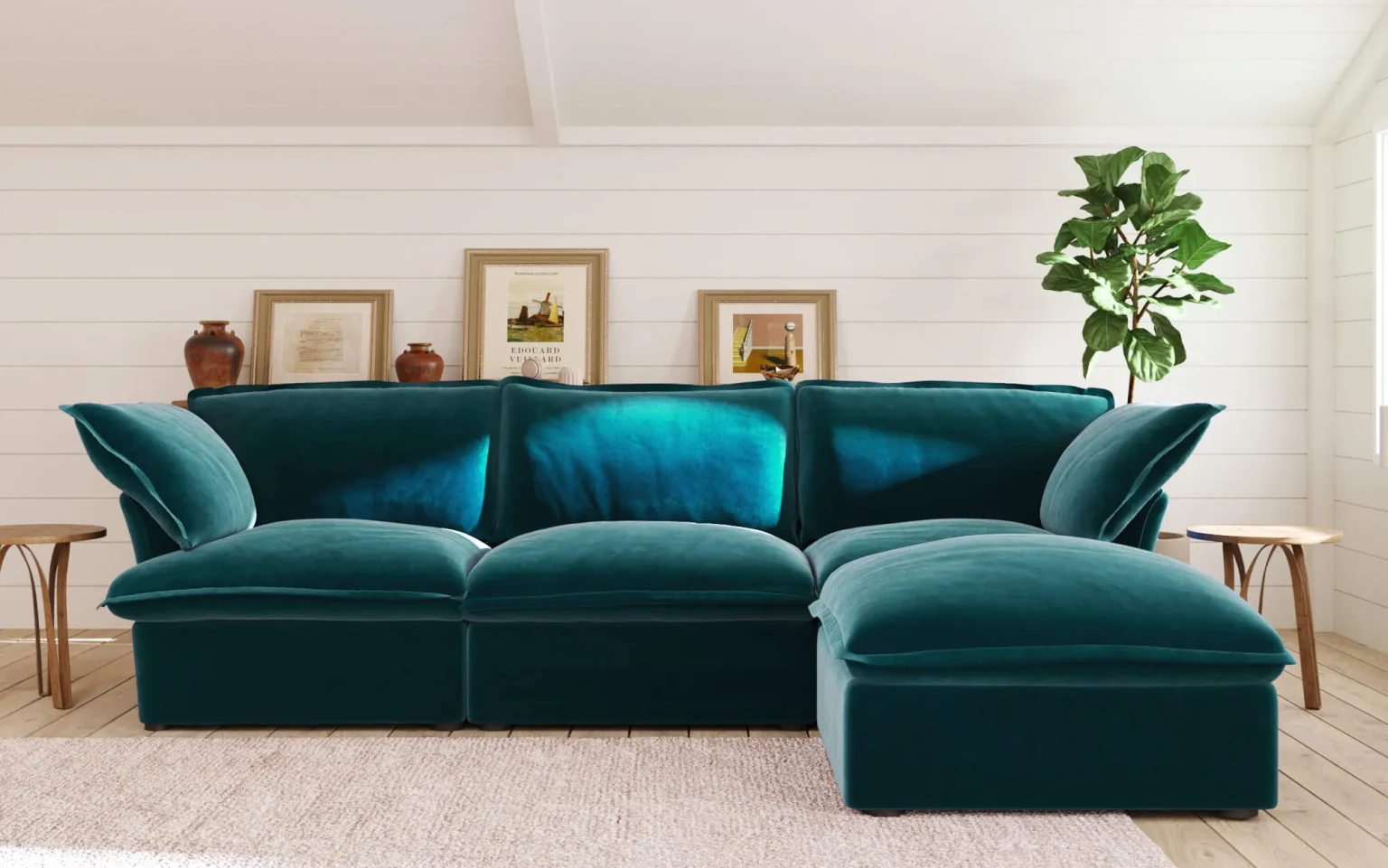 Custom Home Furniture Sky Cloud Plus Sectional Sofa