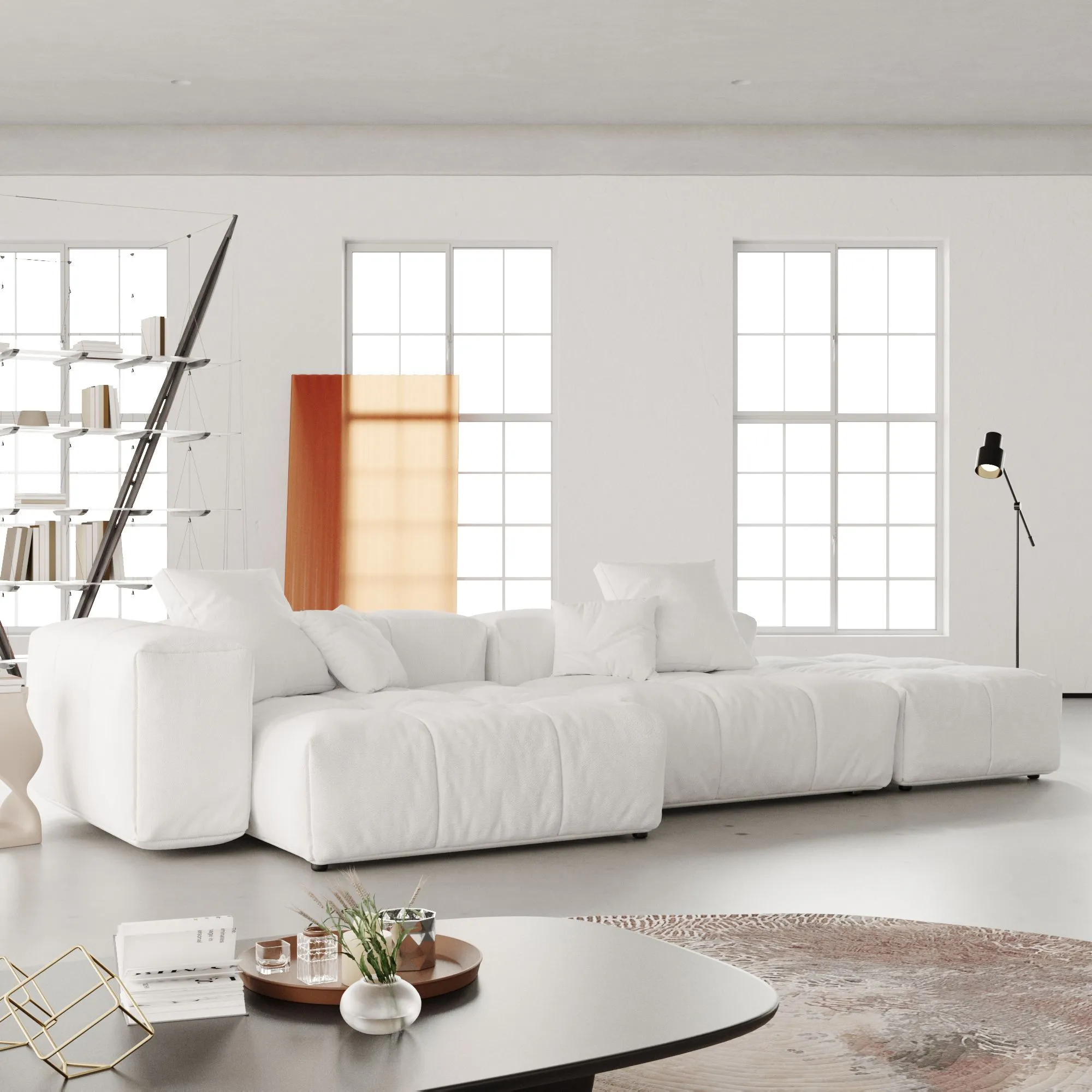 Pixel Classic Modular Sofa 119.27 3 Seater Black Sofa Chaise Lounge Atunus 6