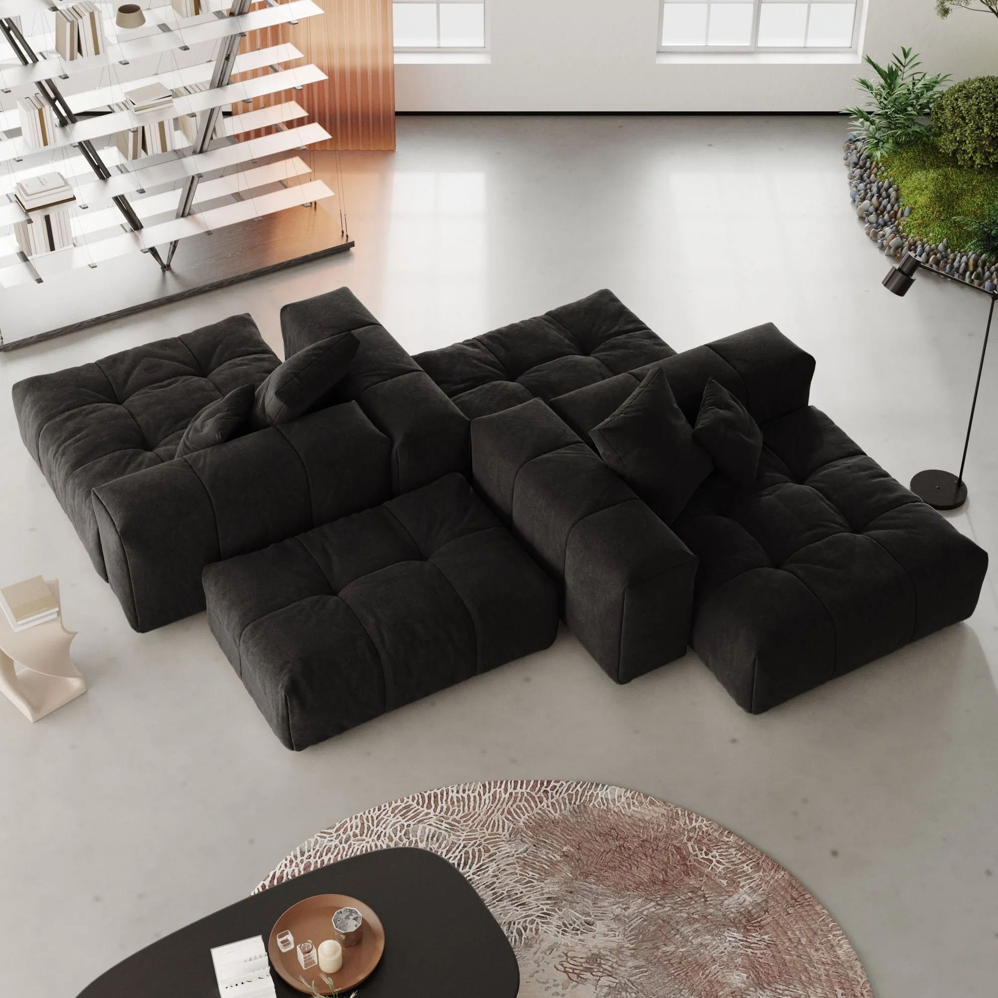 Pixel Classic Modular Sofa Adaptable Comfort Linen Sofa Sets 4 Seaters Atunus 1