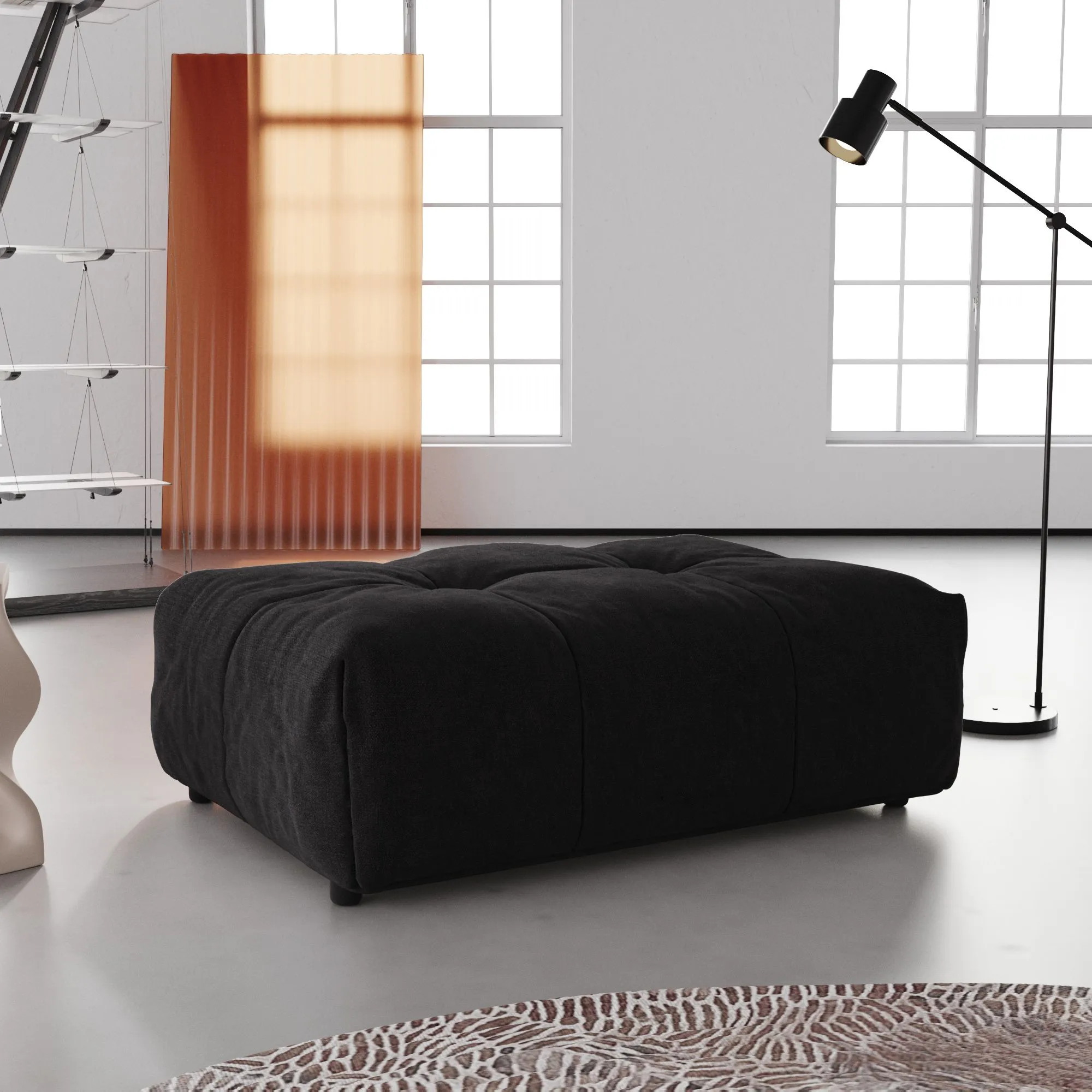 Pixel Classic Modular Sofa Comfort Footrest Linen Ottomans 1 Seaters Atunus 6