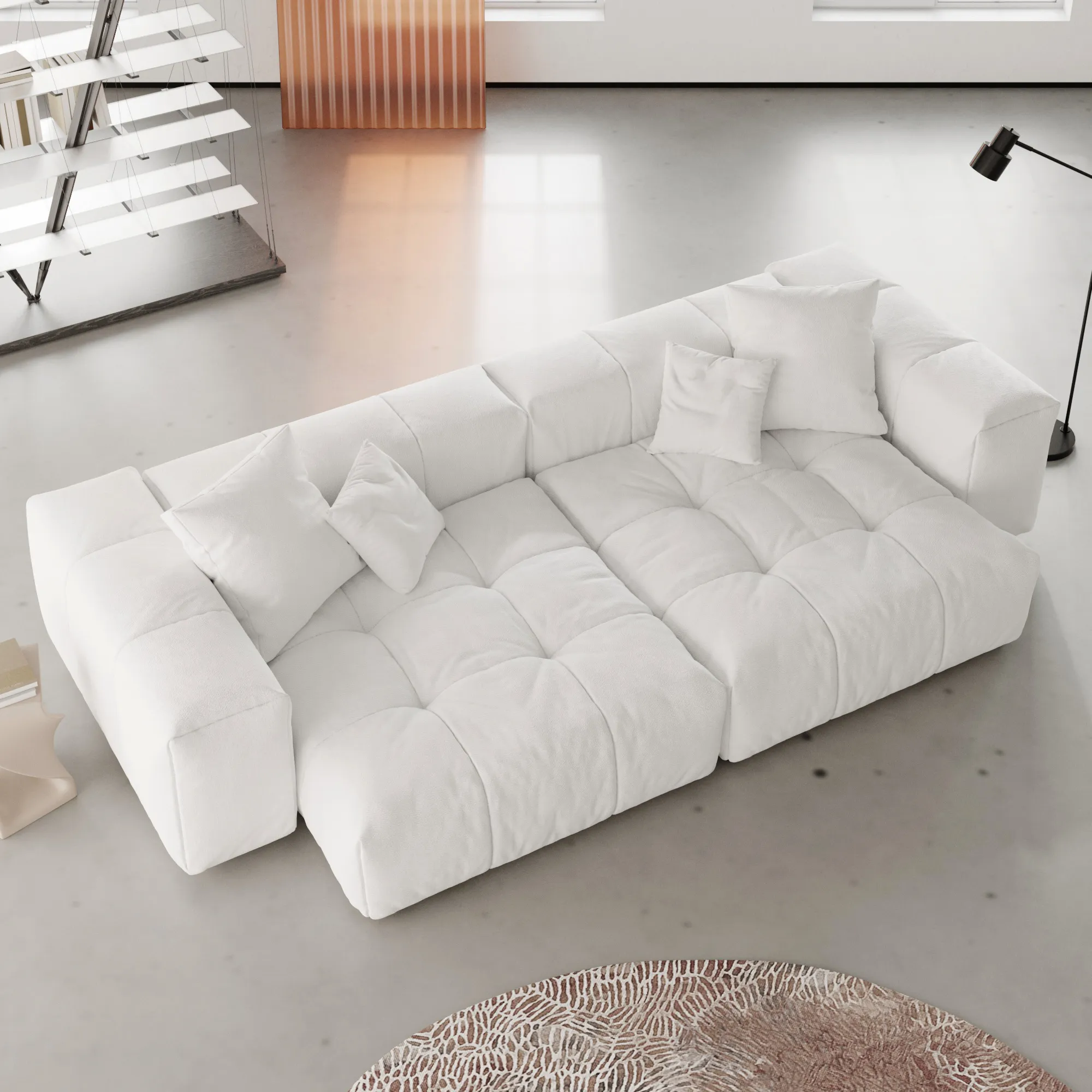 Pixel Classic Modular Sofa Love Seater Black Modular Sofa With Armrests Atunus 2