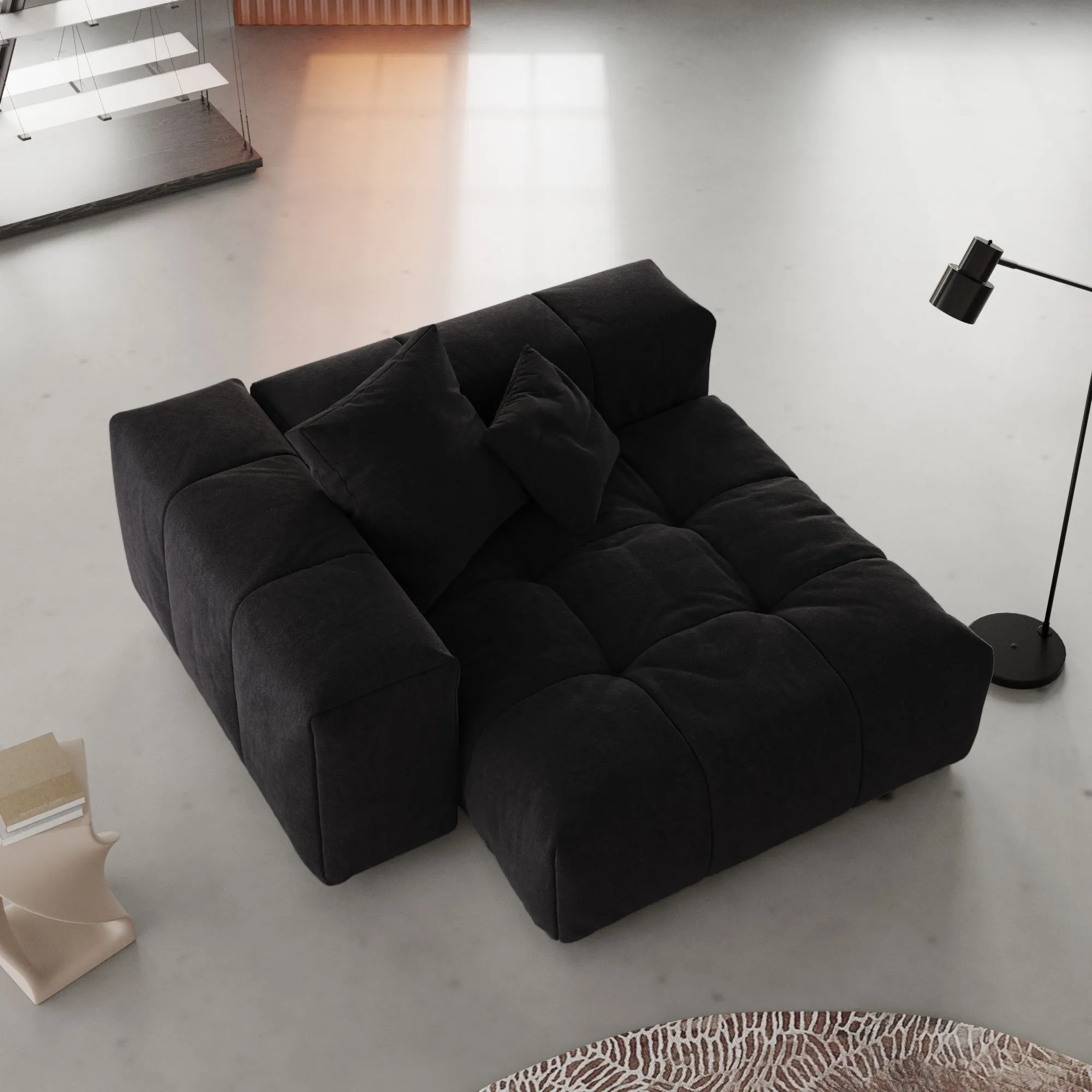 Pixel Classic Modular Sofa Modular Comfort Linen Single Sofa 1 Seaters Atunus 1