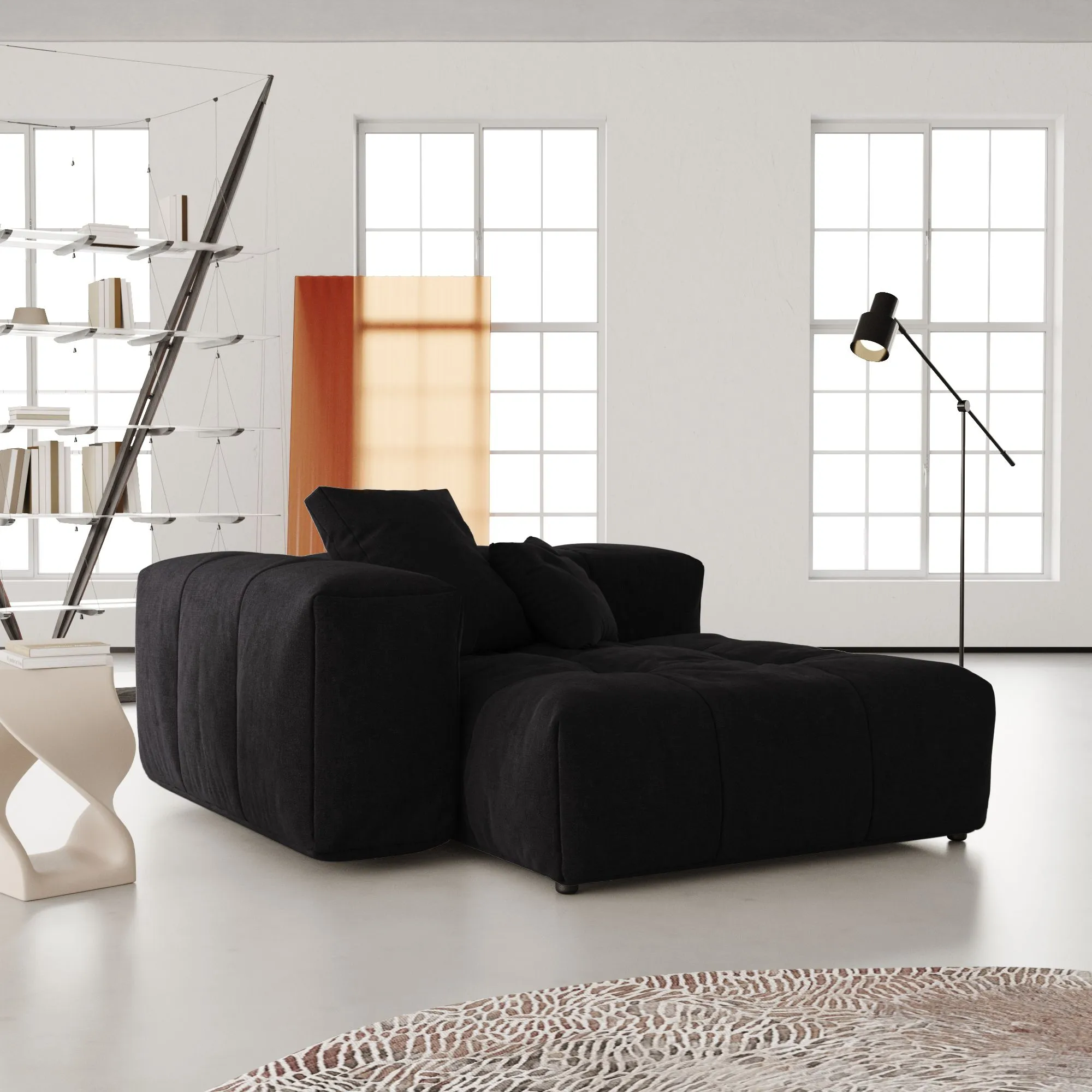 Pixel Classic Modular Sofa Modular Comfort Linen Single Sofa 1 Seaters Atunus 6
