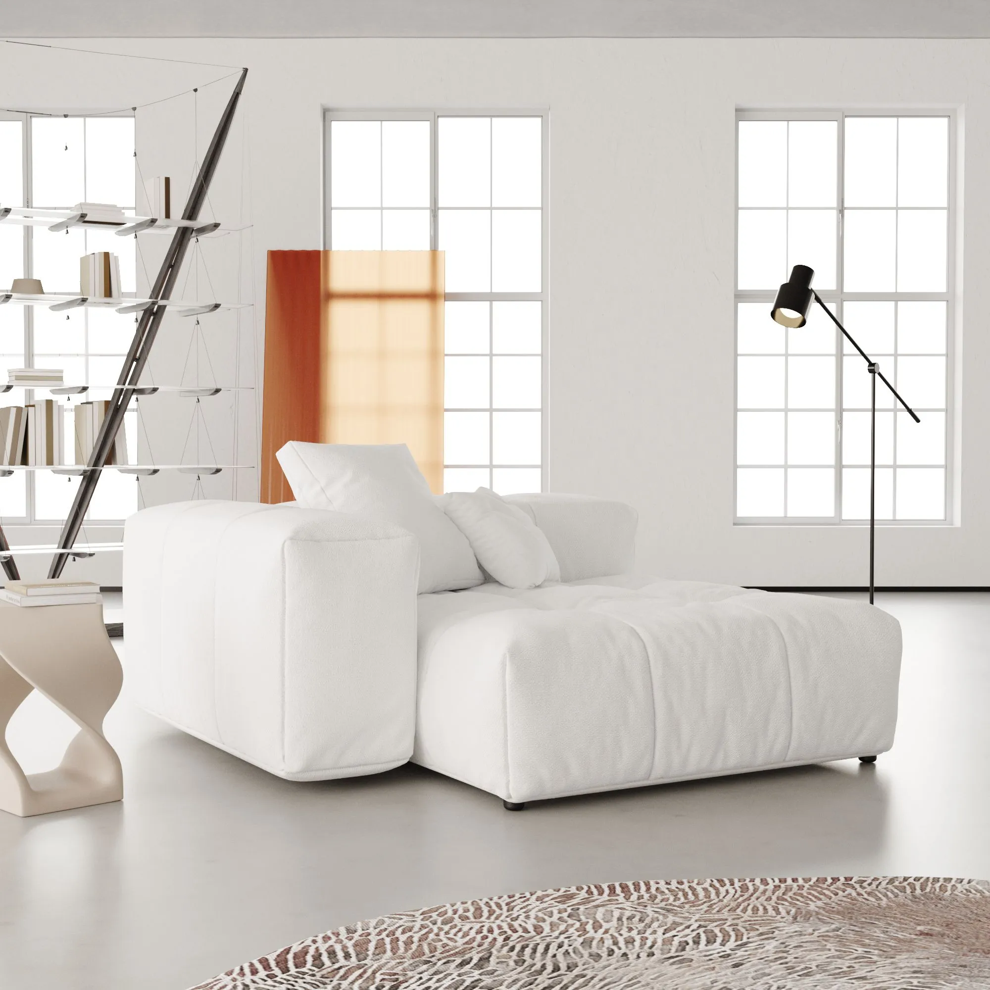 Pixel Classic Modular Sofa Modular Comfort Linen Single Sofa 1 Seaters Atunus 7