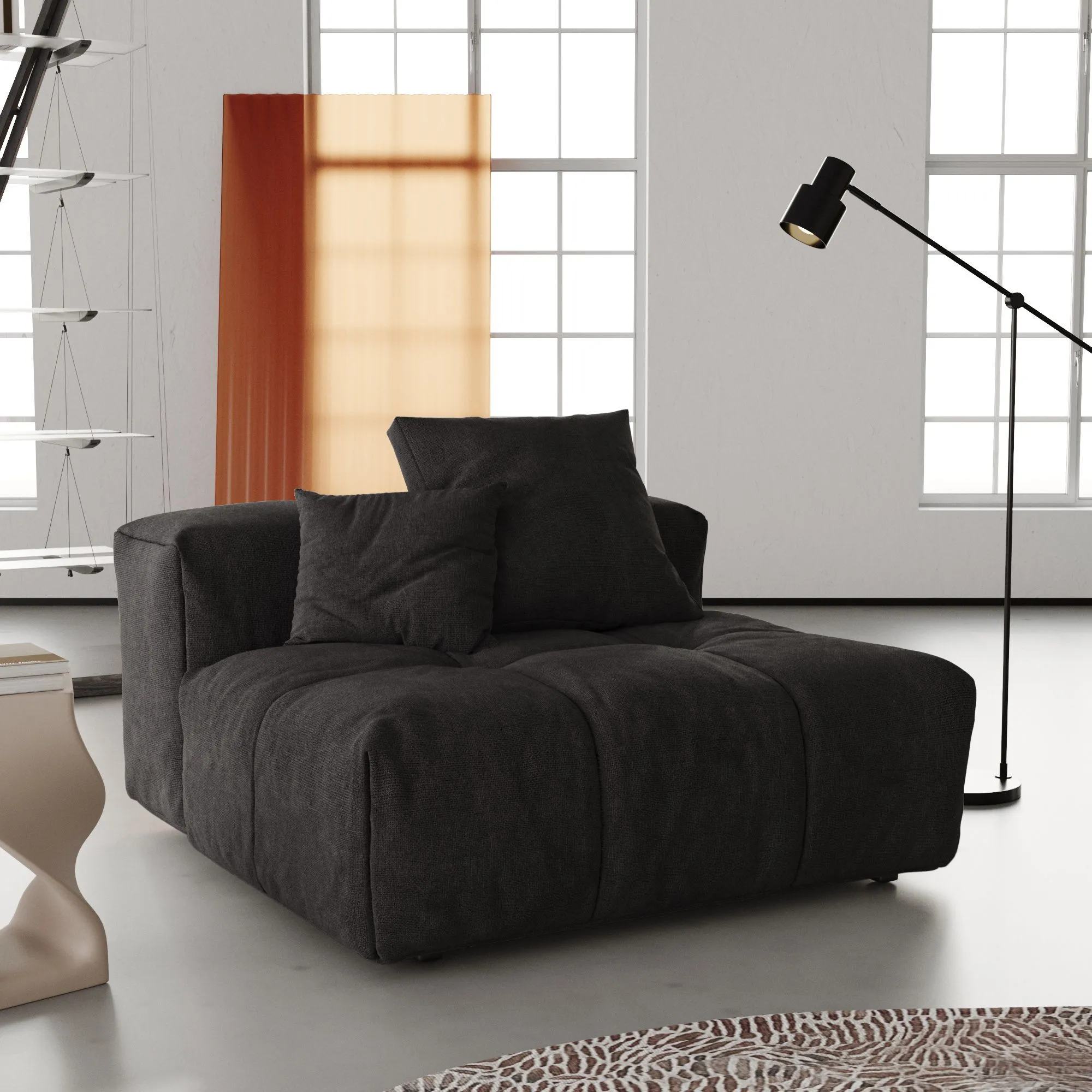 Pixel Classic Modular Sofa Modular Flexibility Linen Single Sofa 1 Seaters Atunus 6
