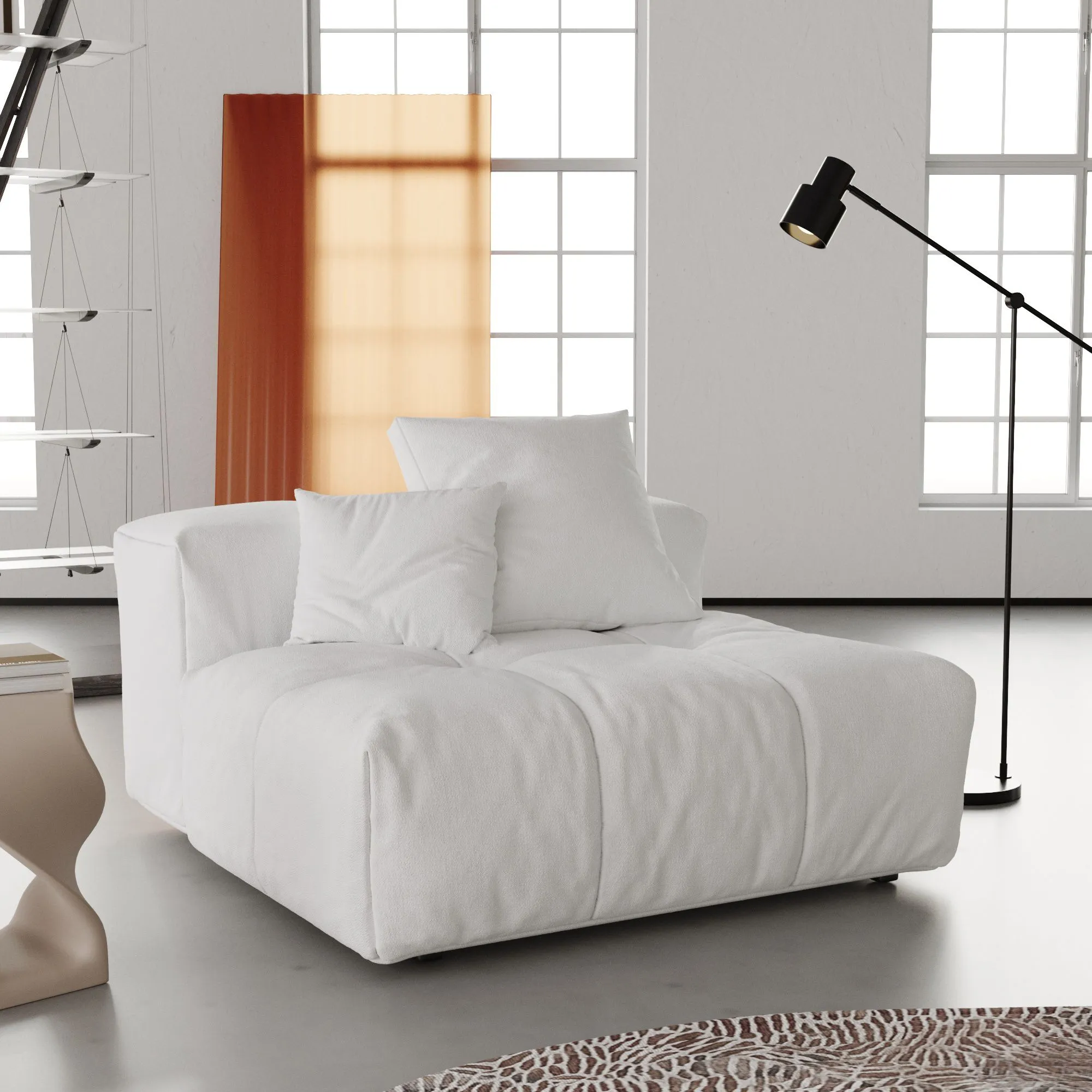Pixel Classic Modular Sofa Modular Flexibility Linen Single Sofa 1 Seaters Atunus 7