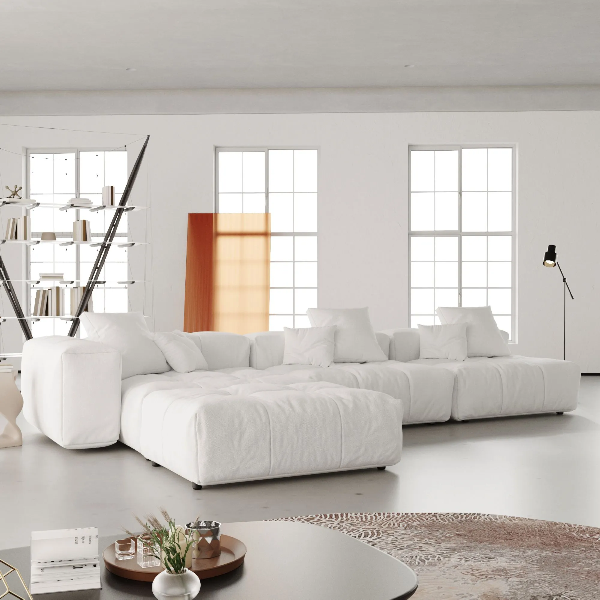 Pixel Classic Modular Sofa Three Seater Black Sofa With Ottoman L Shaped Atunus 7
