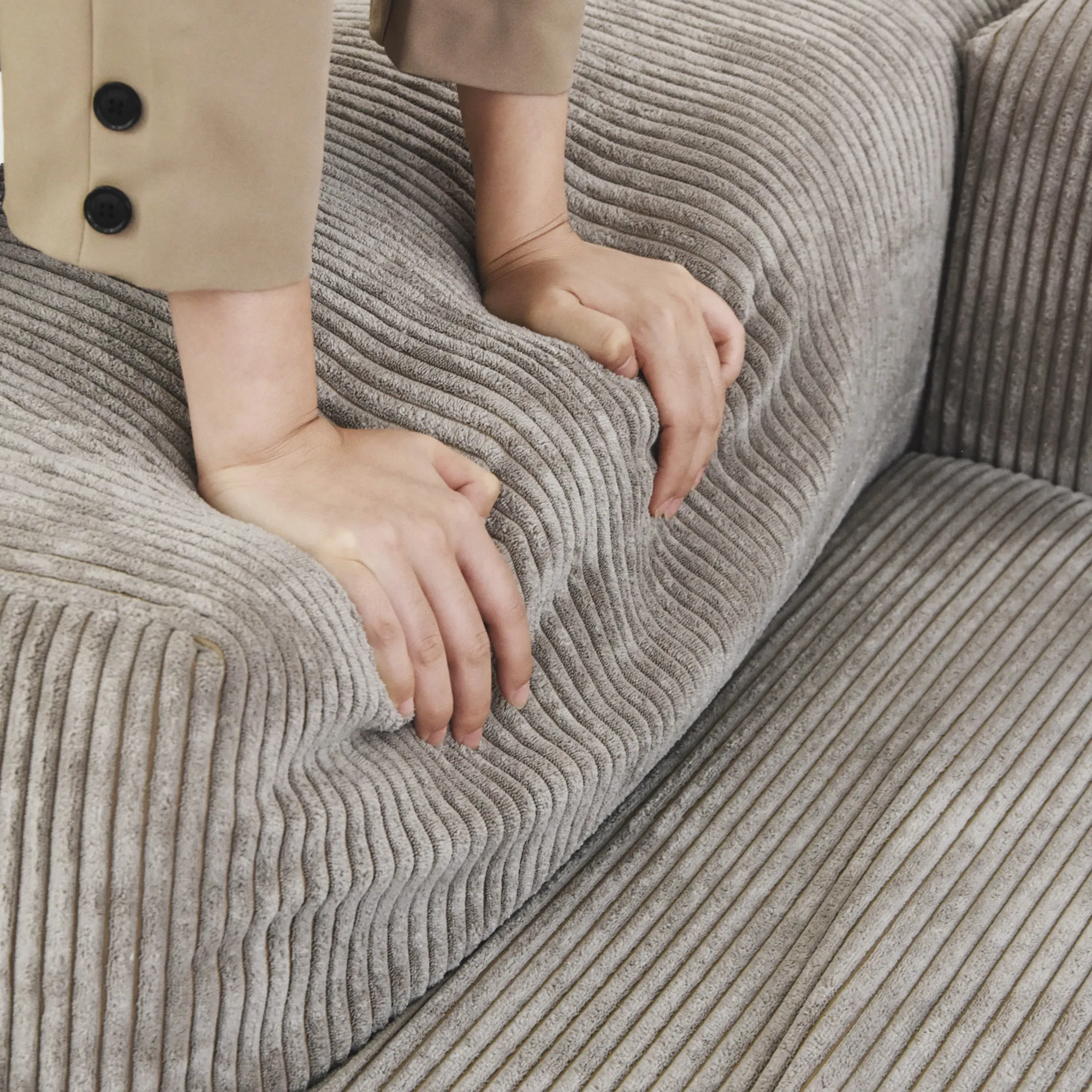 Pixel Modern Modular Sofa Comfortable Relaxation 181 Inch Corduroy U Shaped Sectionals 6 Seaters Atunus 19