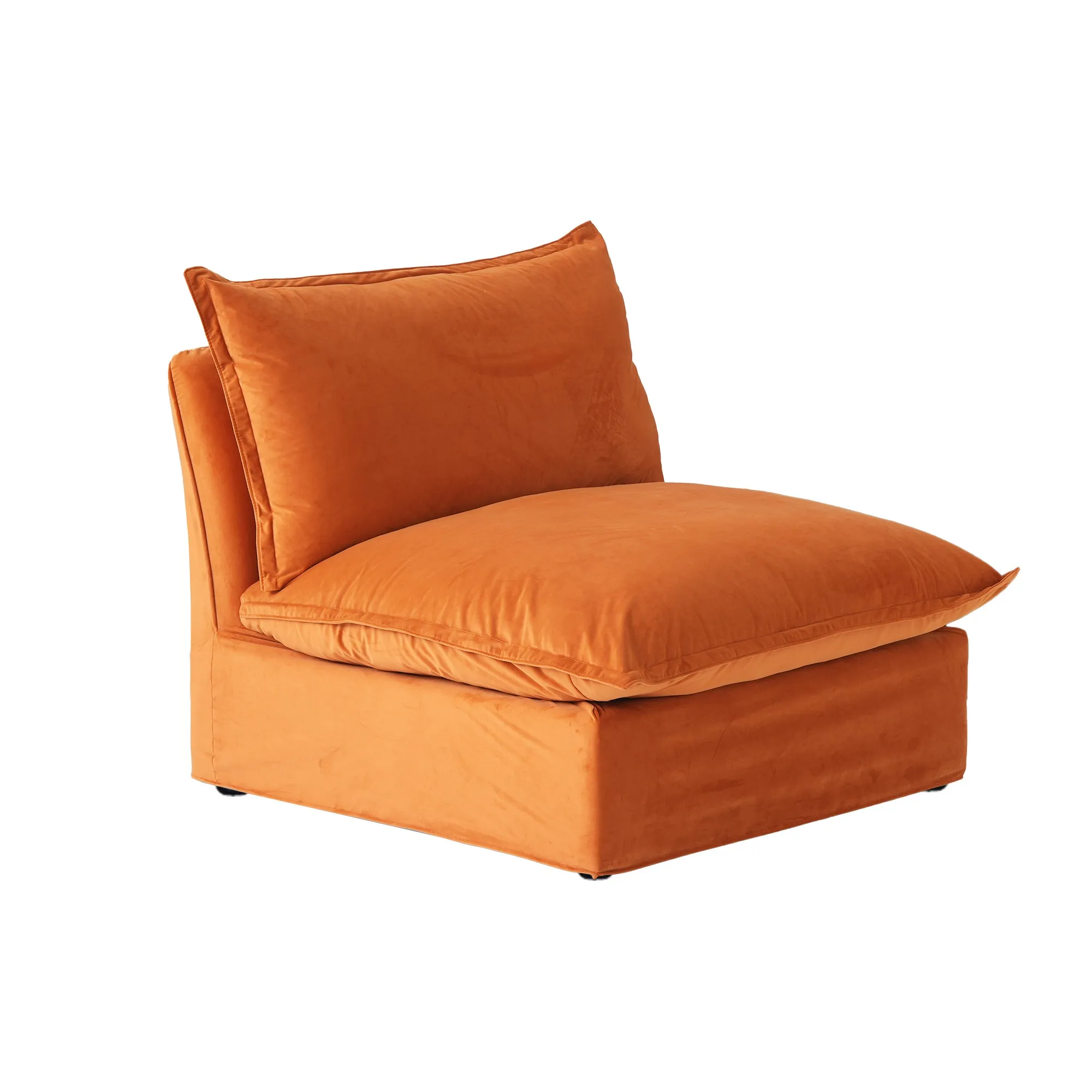 Sky Classic Velvet Cloud Sofa Modular Washable 40 Inch Velvet Single Sofa 1 Seaters Atunus 11