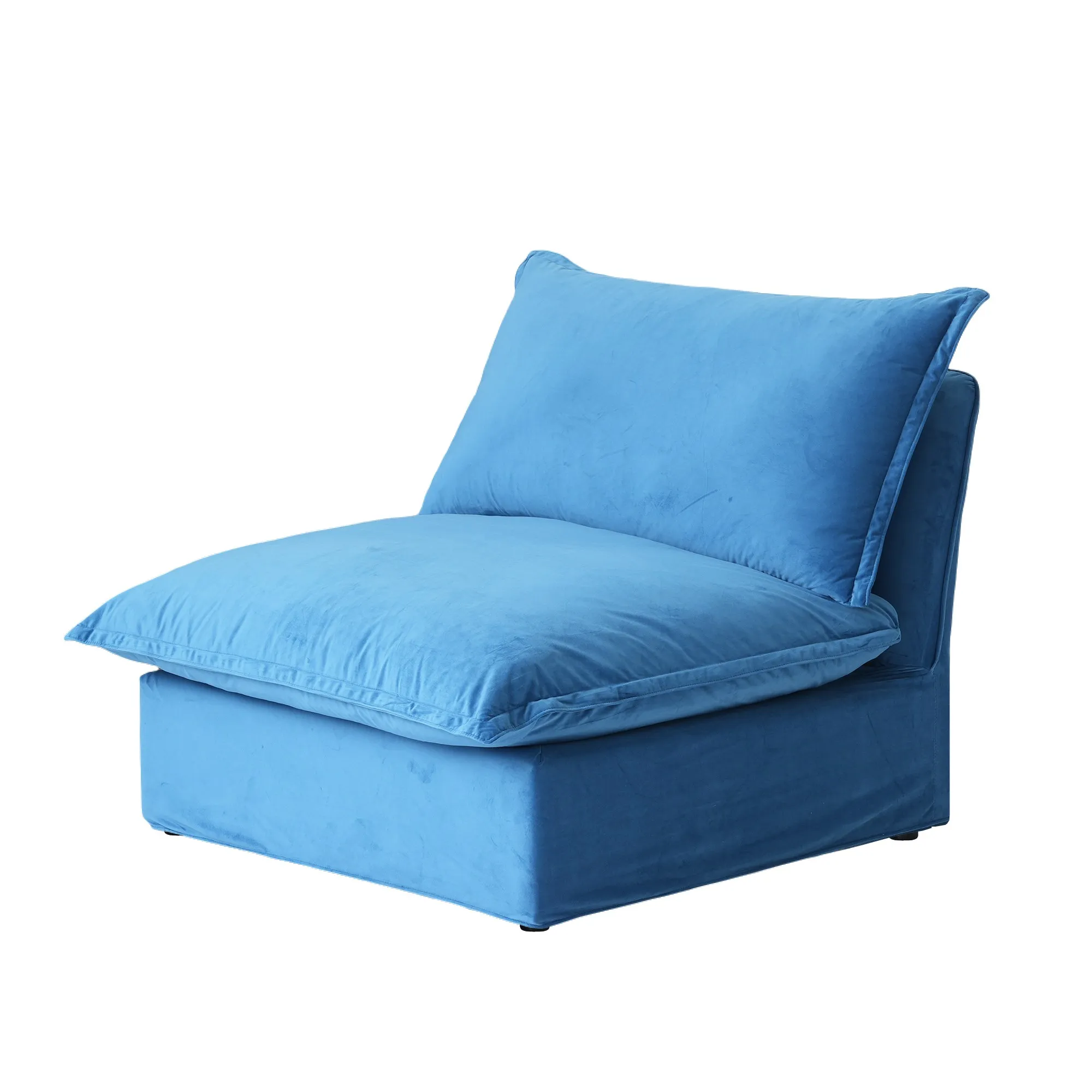 Sky Classic Velvet Cloud Sofa Modular Washable 40 Inch Velvet Single Sofa 1 Seaters Atunus 8