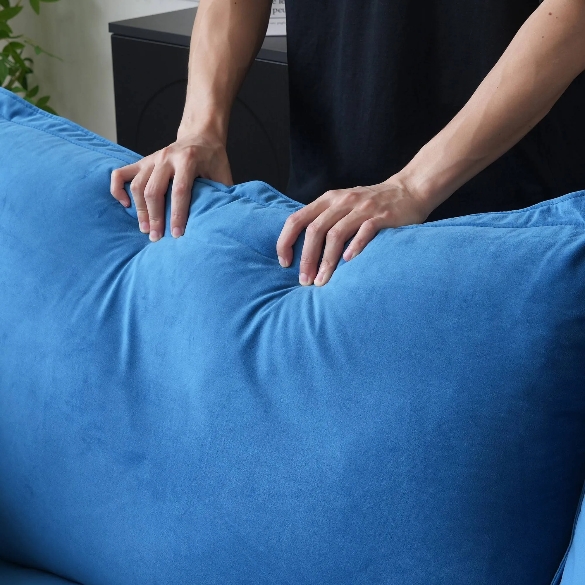 Sky Classic Velvet Cloud Sofa Pet Friendly Cover 40 Inch Velvet Ottomans 1 Seaters Atunus 18