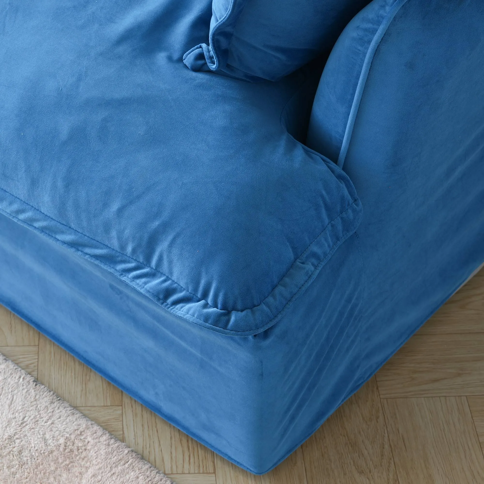 Sky Classic Velvet Cloud Sofa Pet Friendly Cover 43 Inch Velvet Single Sofa 1 Seaters Atunus 20