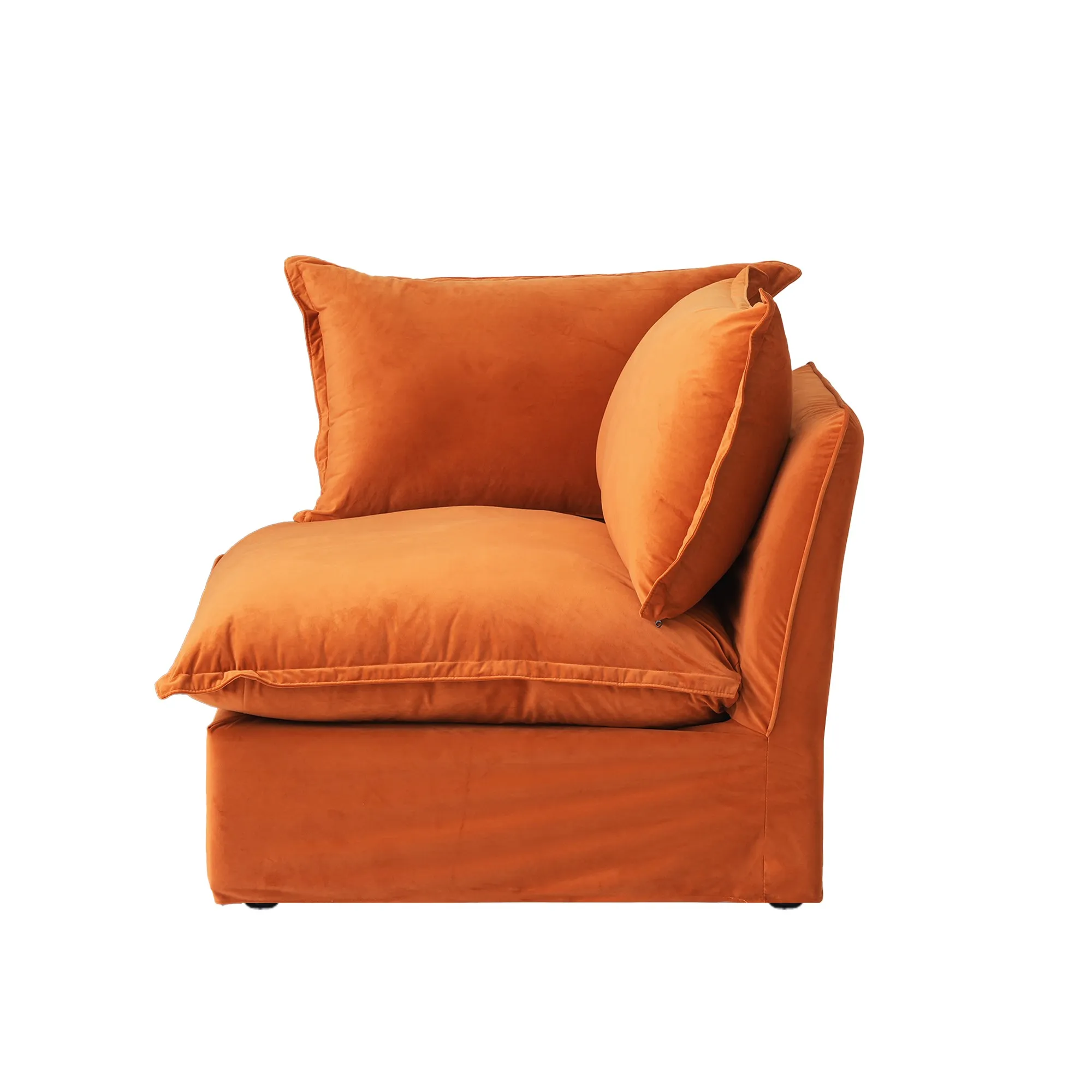 Sky Classic Velvet Cloud Sofa Replaceable Cover 41 Inch Velvet Single Sofa 1 Seaters Atunus 8