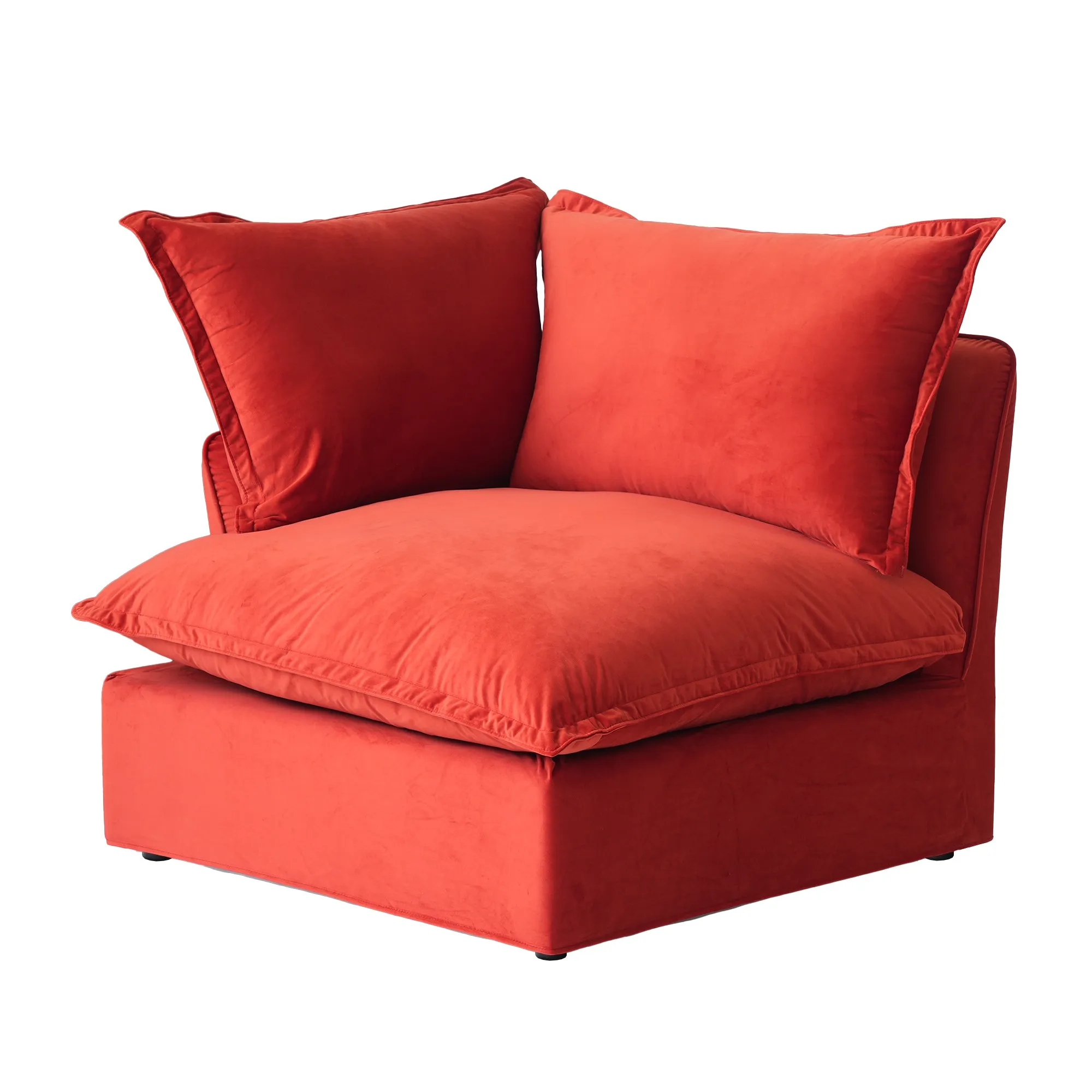 Sky Classic Velvet Cloud Sofa Washable Cover 43 Inch Velvet Single Sofa 1 Seaters Atunus 7