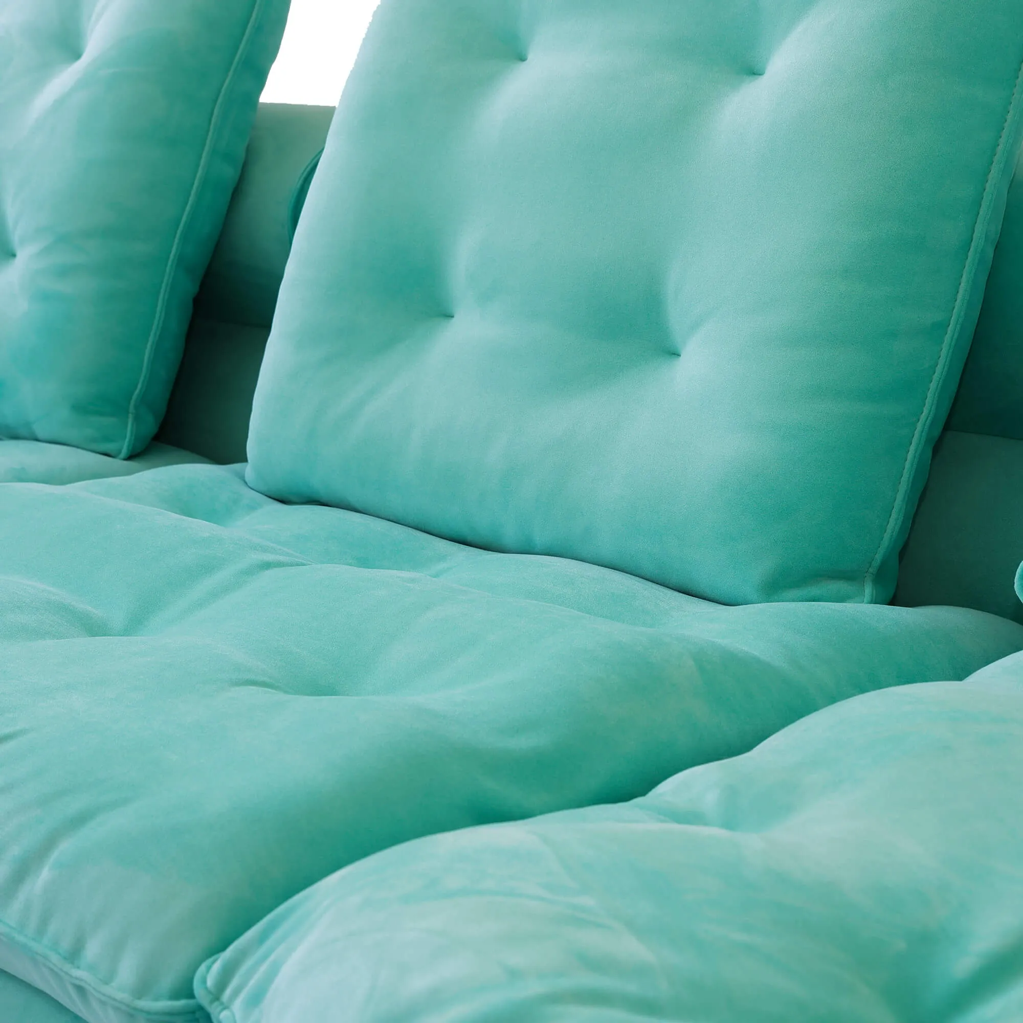 Sky Cloud Deluxe Adjustable Sectional Sofa Comfort Adjustable 102 Inch Velvet Loveseats 2 Seaters Atunus 14