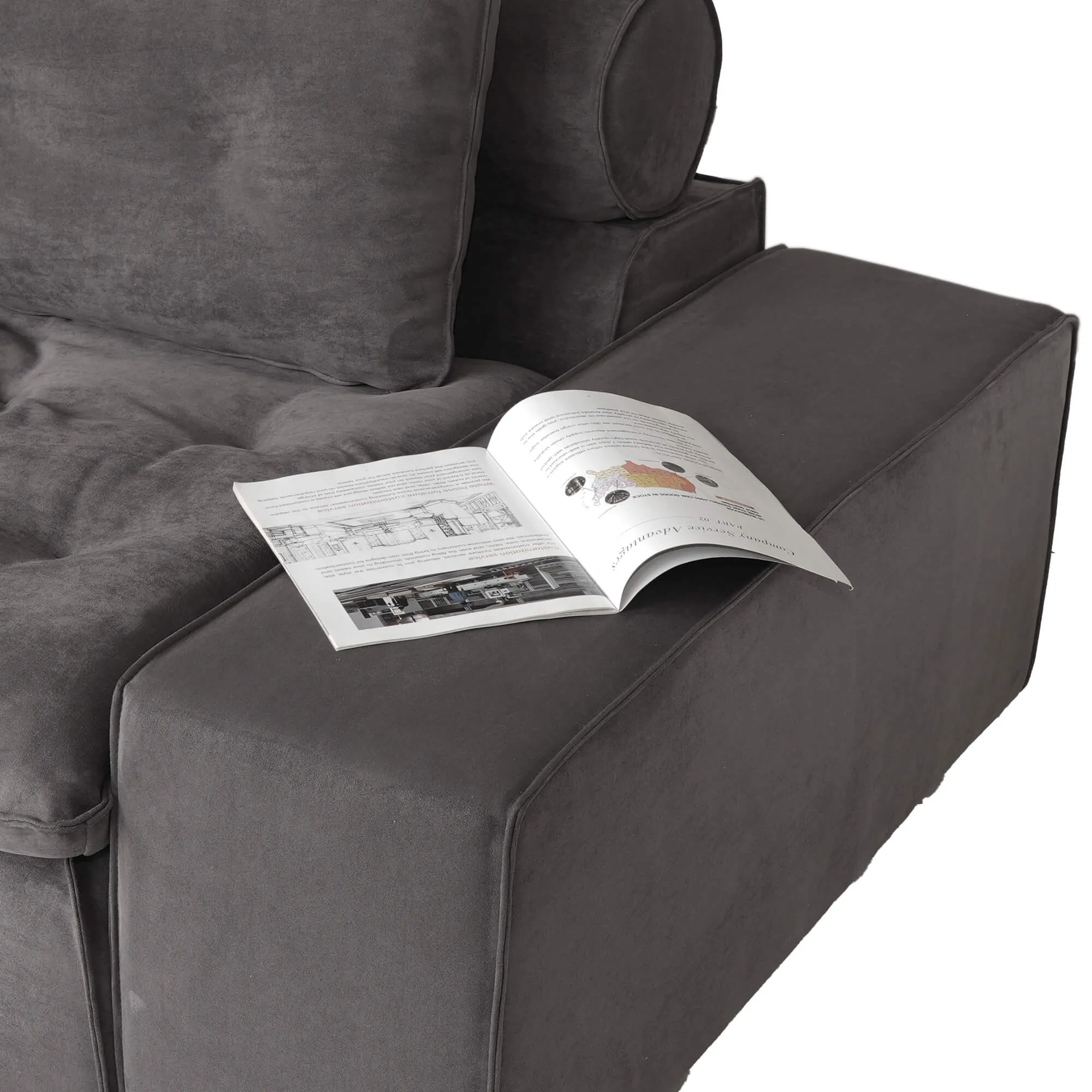 Sky Cloud Deluxe Adjustable Sectional Sofa Comfort Versatility 102 Inch Velvet Chaise Sectionals 3 Seaters Atunus 28