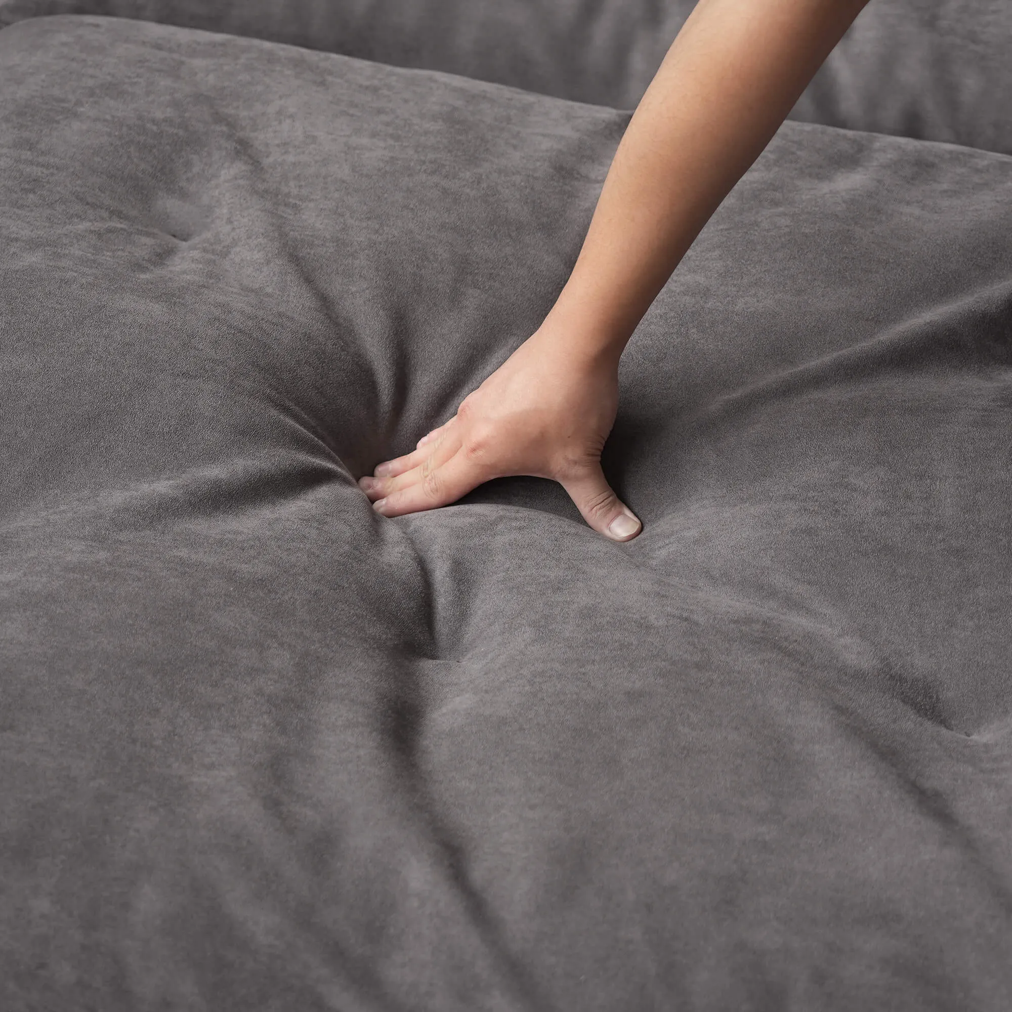 Sky Cloud Deluxe Adjustable Sectional Sofa Comfortable Relaxation Velvet Sleepers 4 Seaters Atunus 29