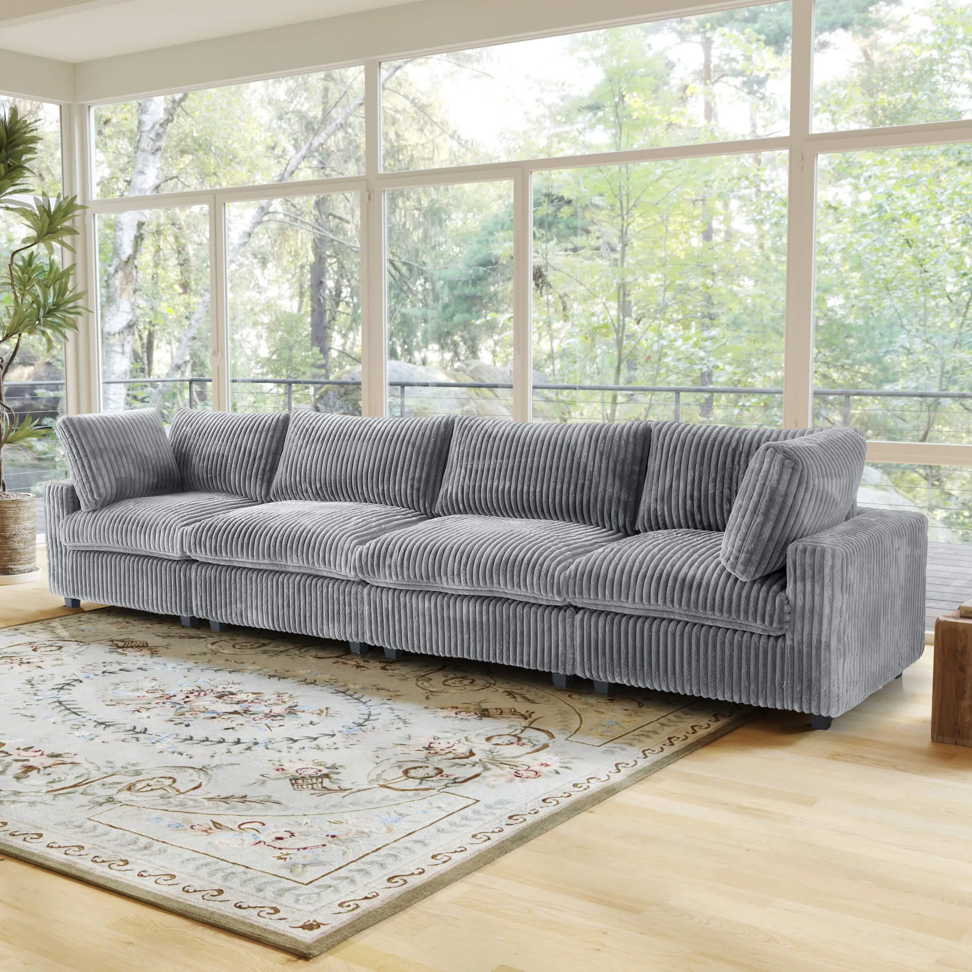 Sky Cloud Pro Sectional Sofa Modular Cozy Plush Fabric Sleepers 4 Seaters Atunus 13