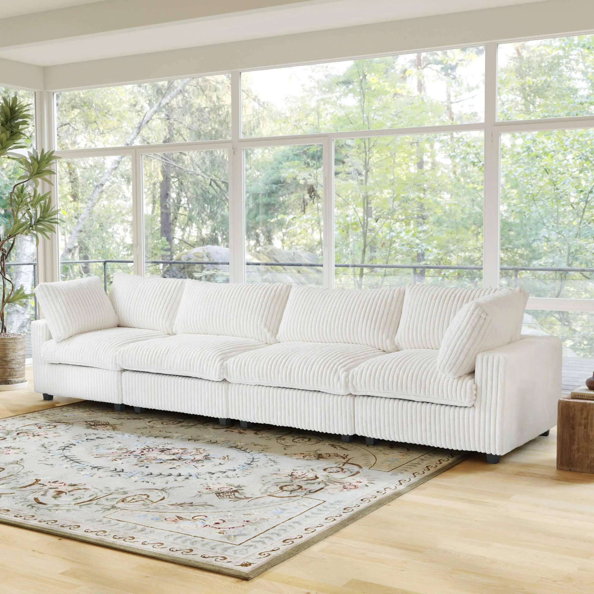 Sky Cloud Pro Sectional Sofa Modular Cozy Plush Fabric Sleepers 4 Seaters Atunus 9