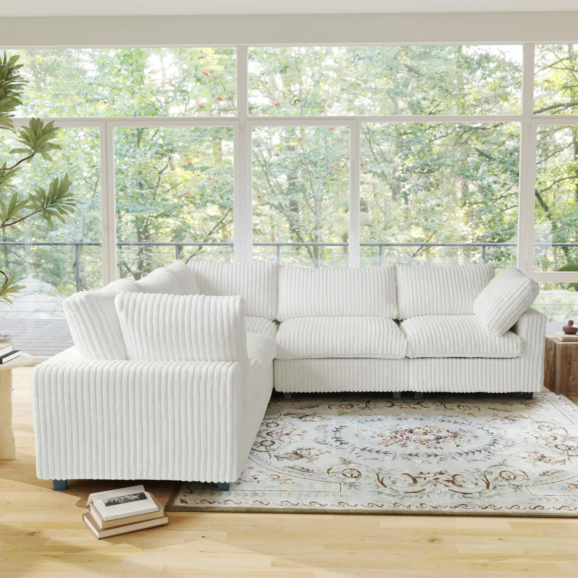 Sky Cloud Pro Sectional Sofa Plush Comfort Plush Fabric Corner Sectionals 5 Seaters Atunus 9