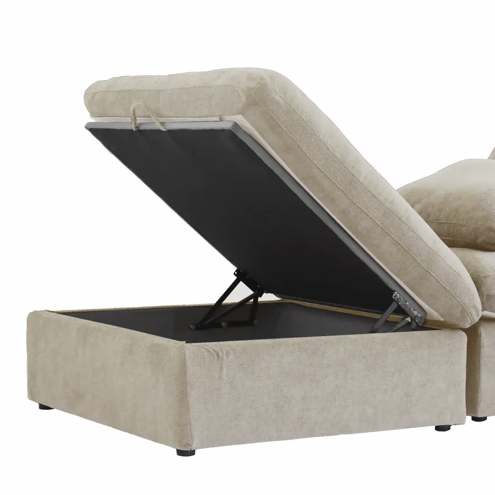 Sky Cloud Sectional Sofa Pet Friendly Cover 80 Inch Linen L Shaped Sectionals 3 Seaters Atunus 17