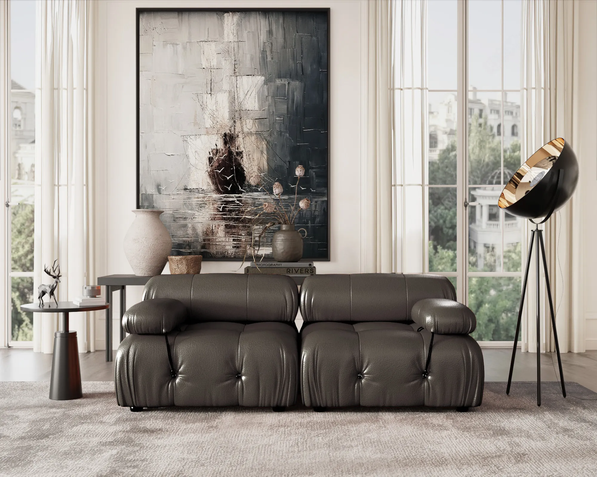 Urban Classic Modular Sofa Modular Comfort 72 Inch Leather Corner Sectionals 2 Seaters Atunus 7