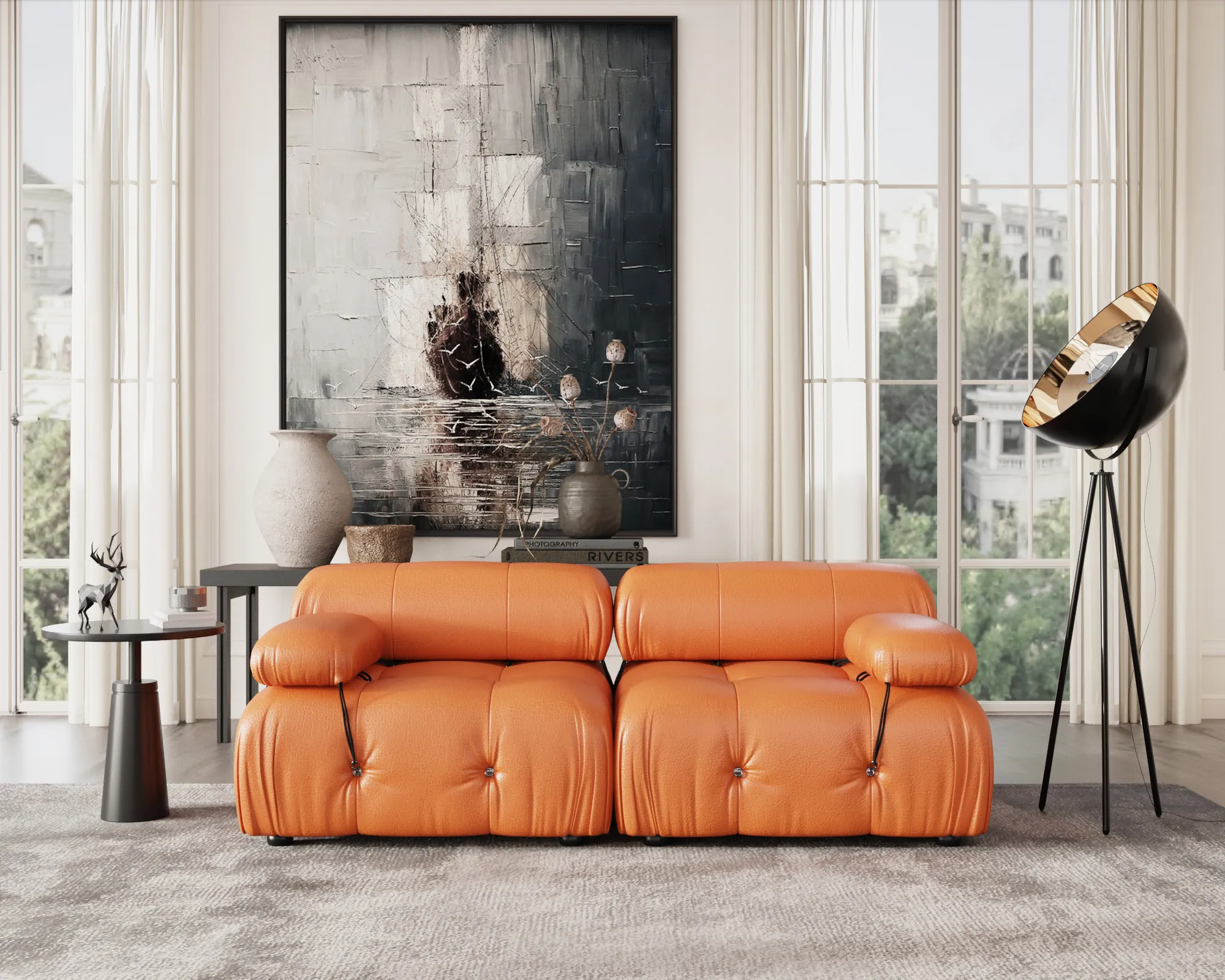 Urban Classic Modular Sofa Modular Comfort 72 Inch Leather Corner Sectionals 2 Seaters Atunus 8