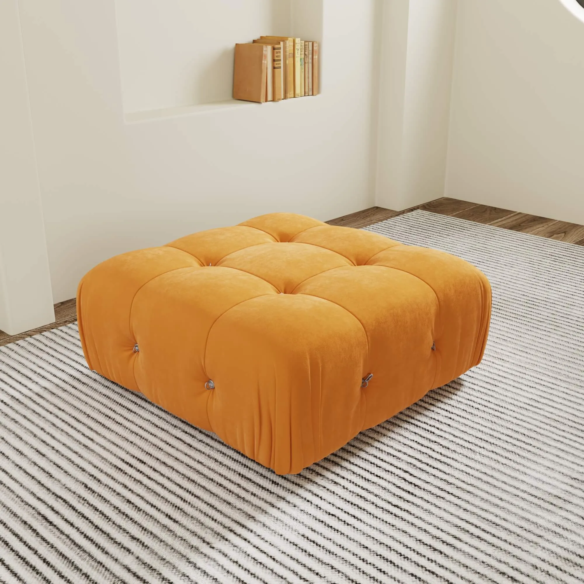 Urban Classic Modular Sofa Modular Cozy 35 Inch Velvet Ottomans 1 Seaters Atunus 15