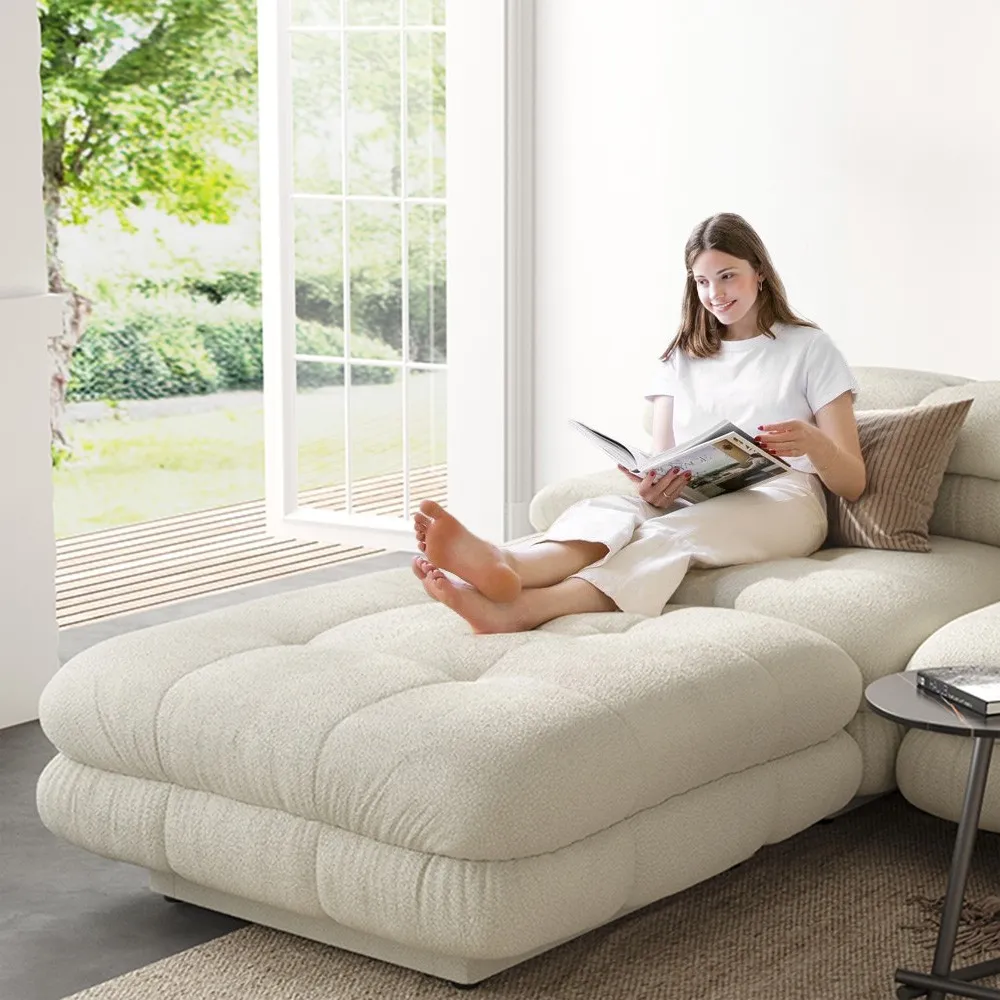 Urban Modern Modular Sofa Customizable Comfort 36 Inch Teddy Velvet Single Seat 1 Seaters Atunus 12