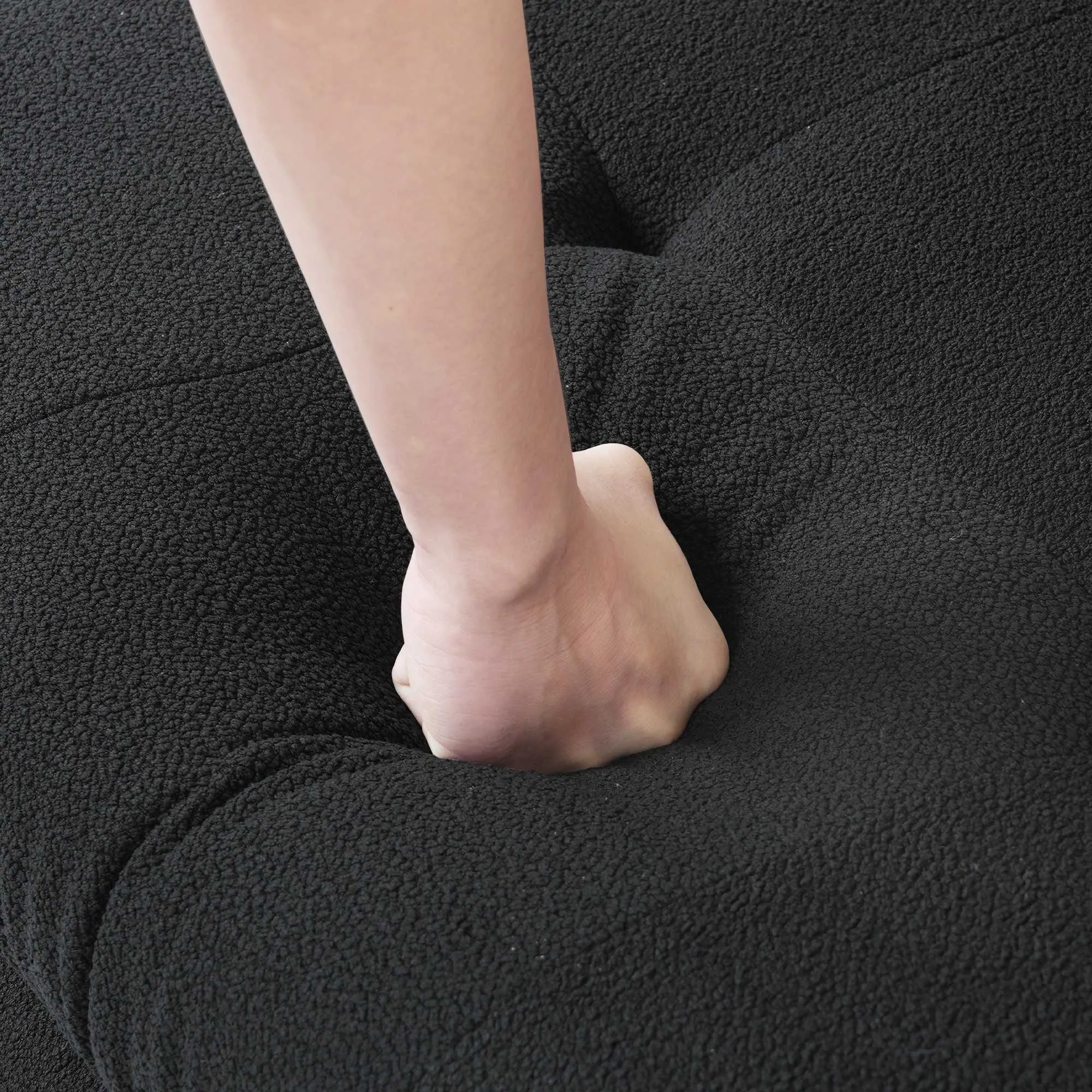 Urban Modern Modular Sofa Customizable Comfort 36 Inch Teddy Velvet Single Seat 1 Seaters Atunus 26