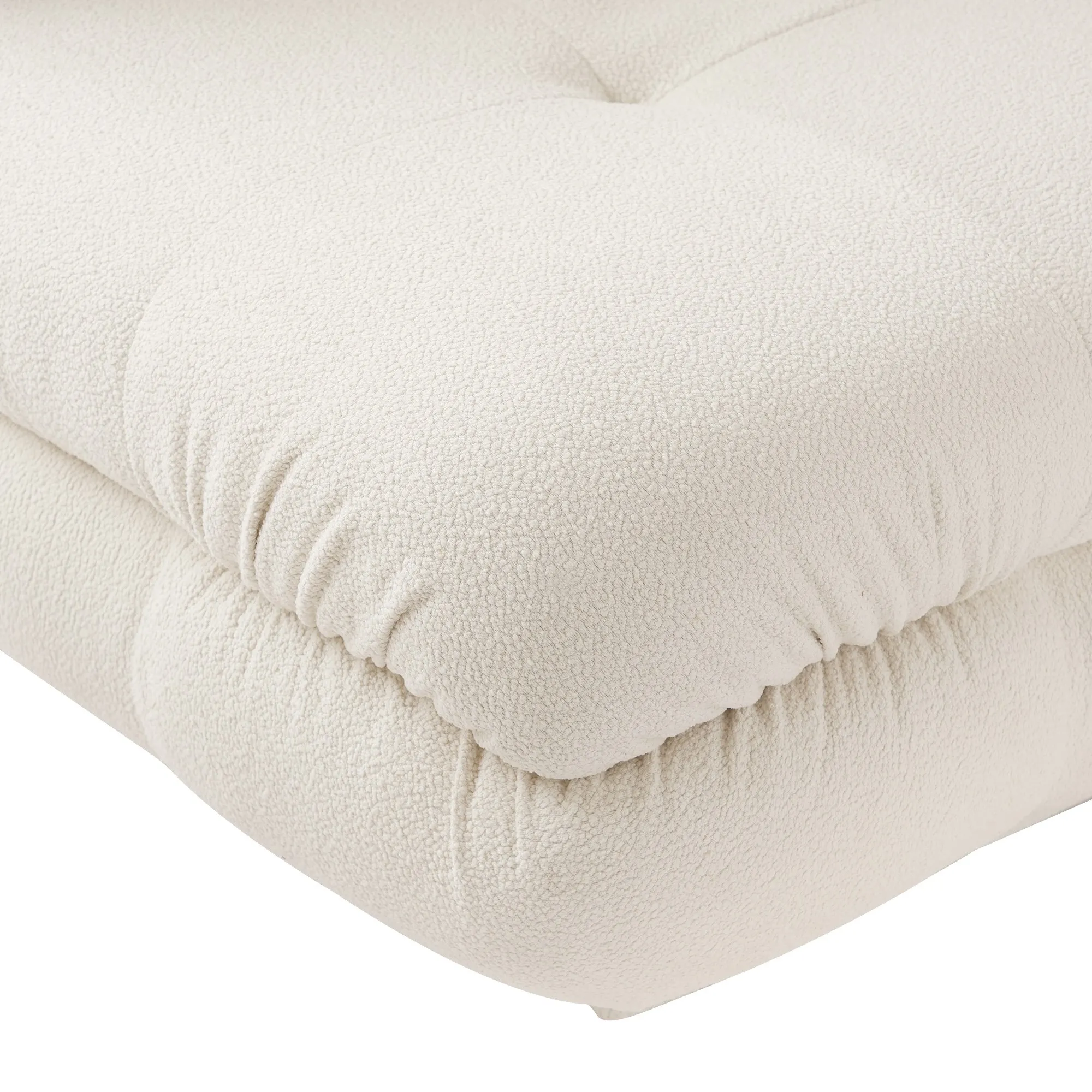Urban Modern Modular Sofa Flexible Placement 30 Inch Teddy Velvet Single Seat 1 Seaters Atunus 16