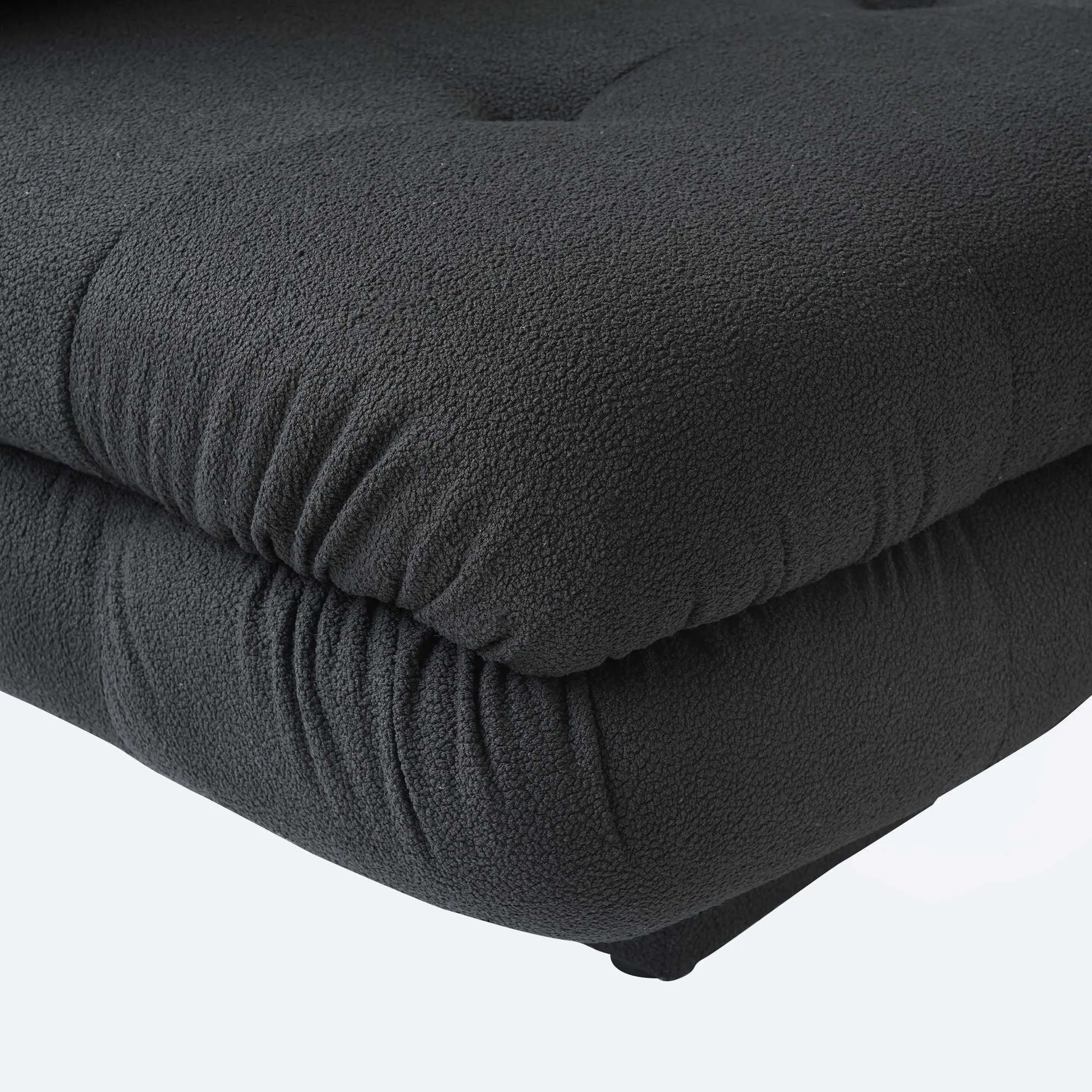 Urban Modern Modular Sofa Versatile 48 Inch Teddy Velvet Ottomans 1 Seaters Atunus 27