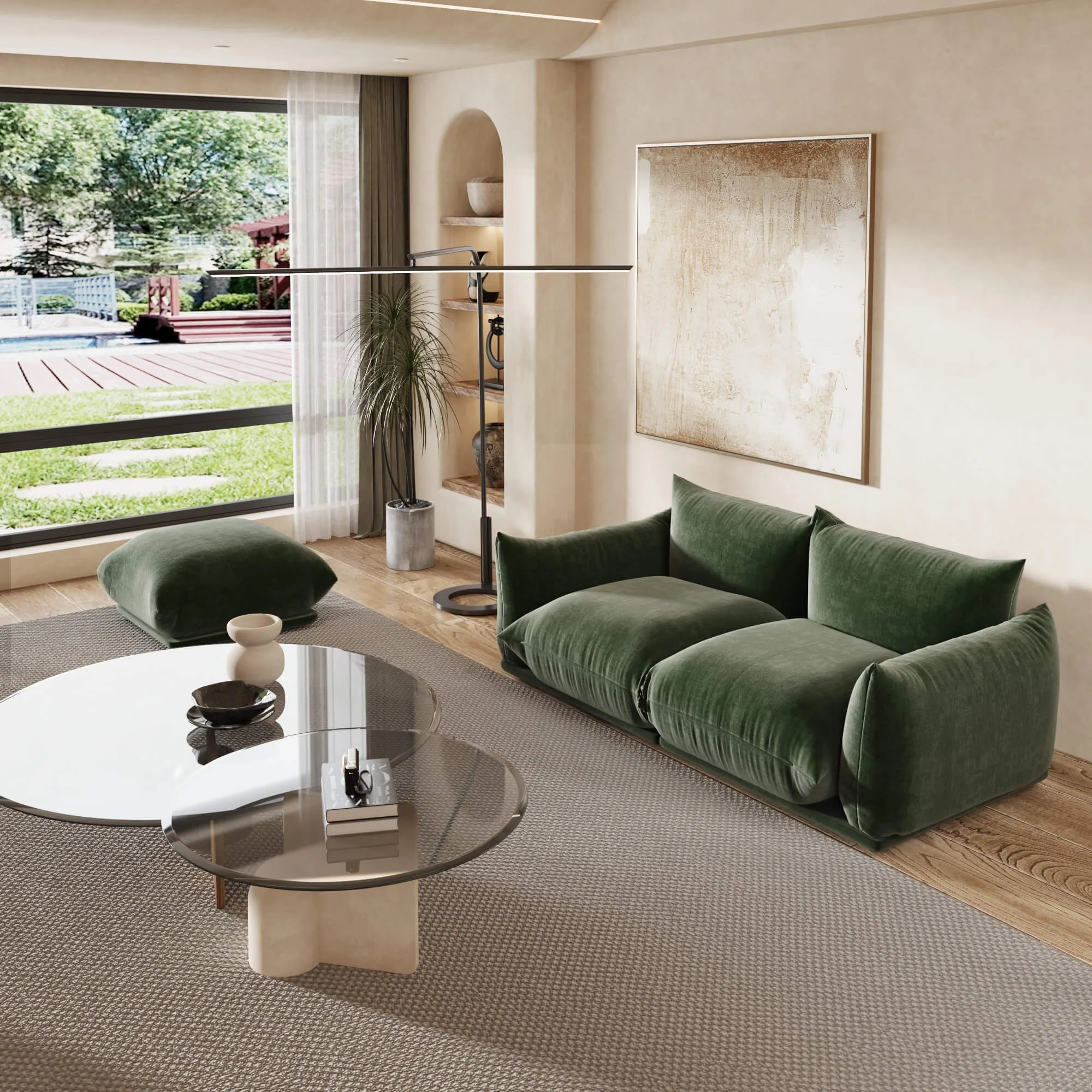 Urban Sectional Sofa Compact Chenille L Shaped Sectionals 3 Seaters Atunus 3
