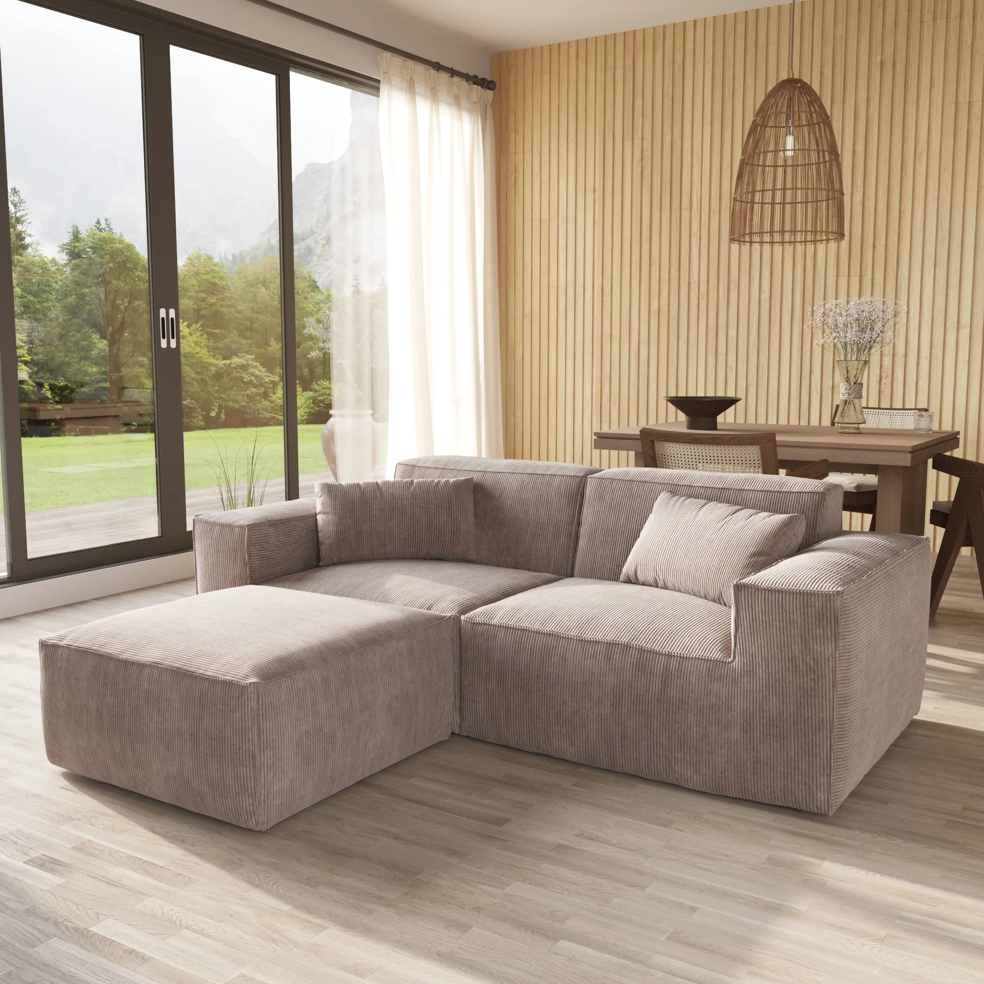 Urban Sectional Sofa Cozy Compact Corduroy L Shaped Sectionals 3 Seaters Atunus 7