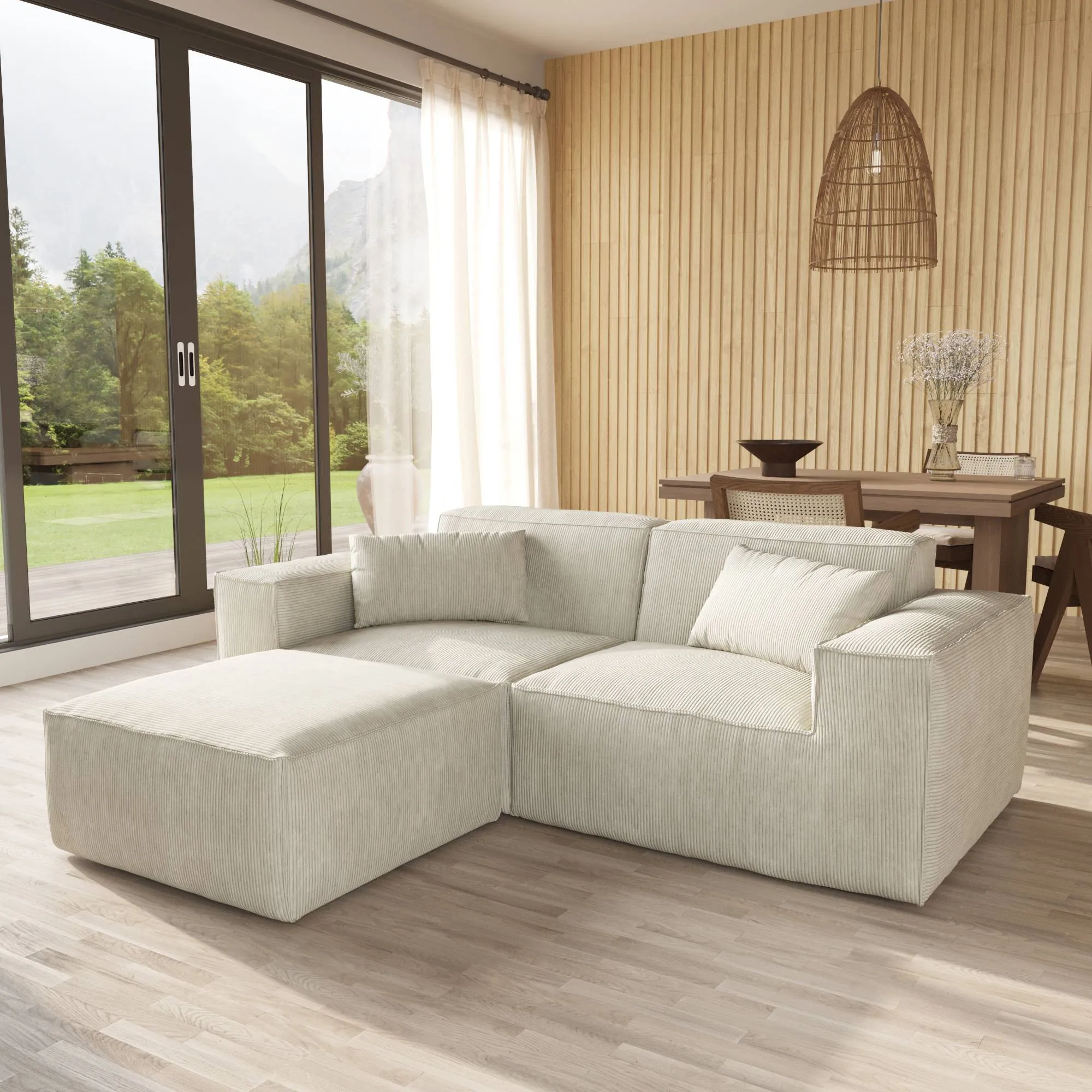 Urban Sectional Sofa Cozy Compact Corduroy L Shaped Sectionals 3 Seaters Atunus 8