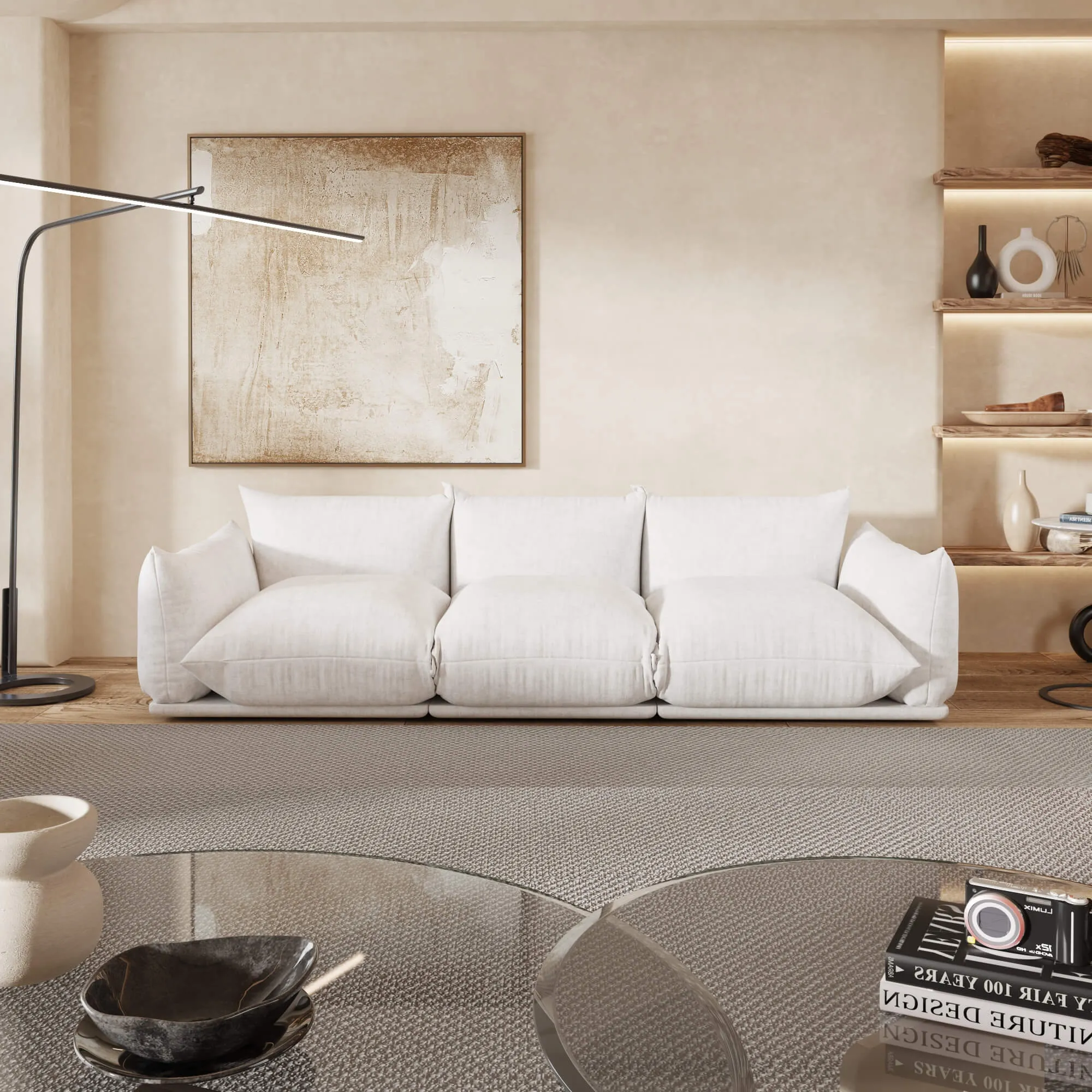 Urban Sectional Sofa Modular Flexibility 104 Inch Chenille L Shaped Sectionals 4 Seaters Atunus 6