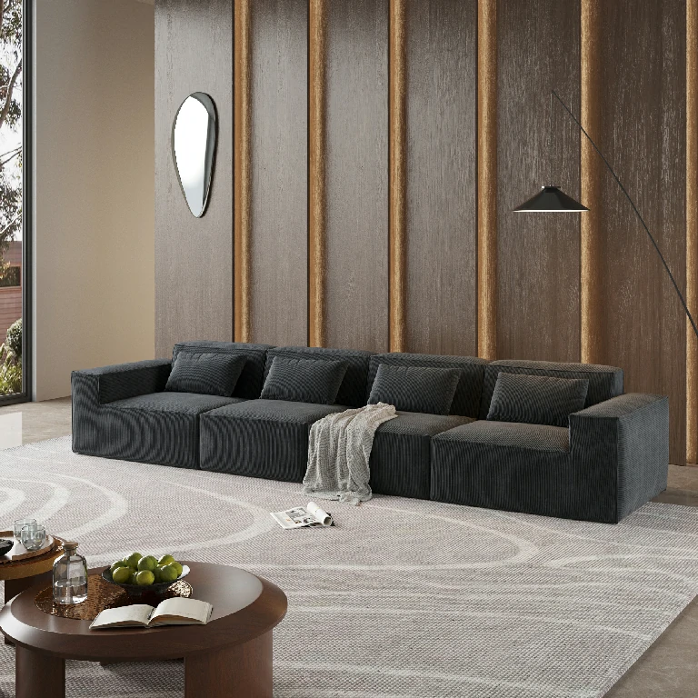 Black Corduroy Sofa
