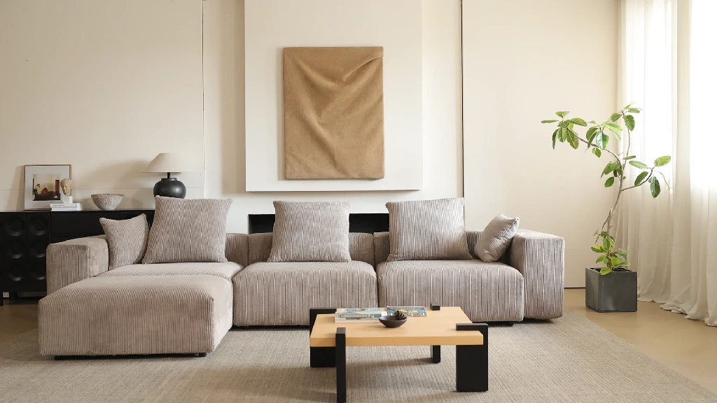 Corduroy Sectional Sofa