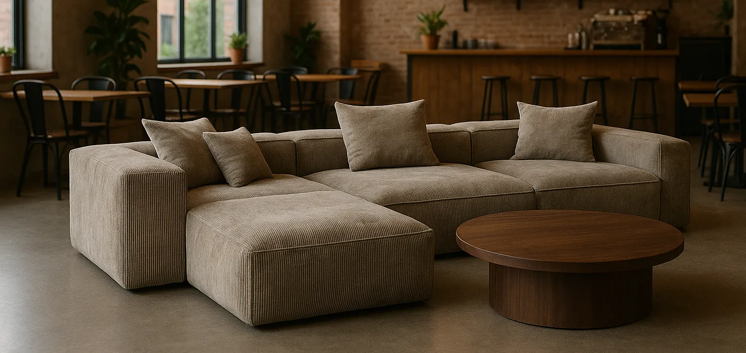 Corduroy Sofa Is A Coffee Shop(1)