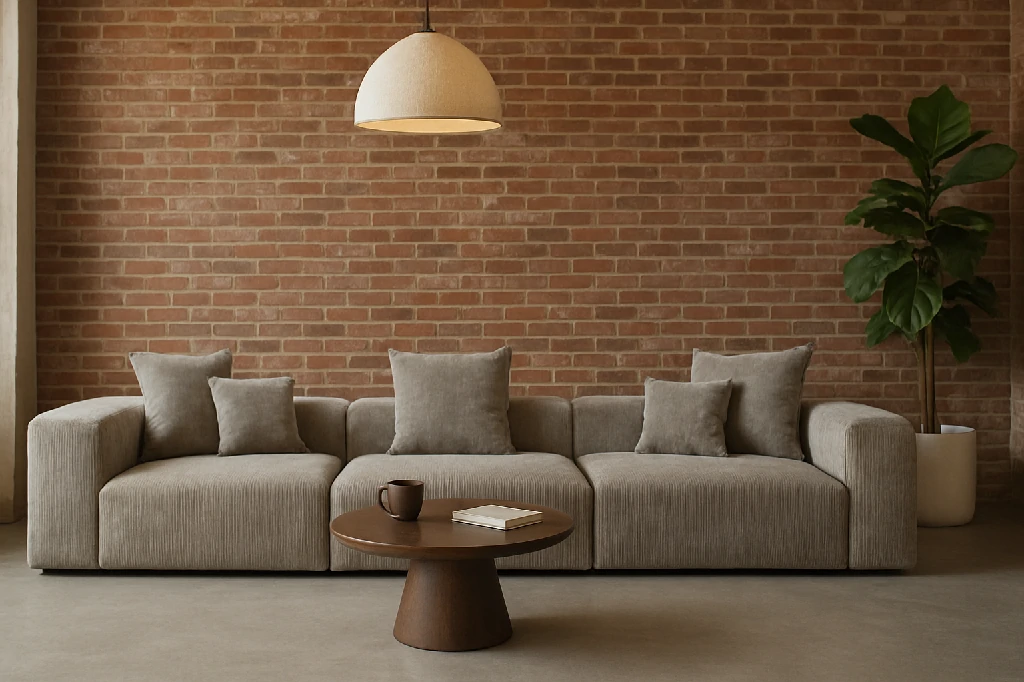 Corduroy Sofa Tea Corner