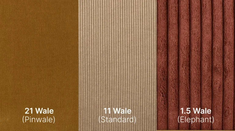 Corduroy Of Different Wale Counts